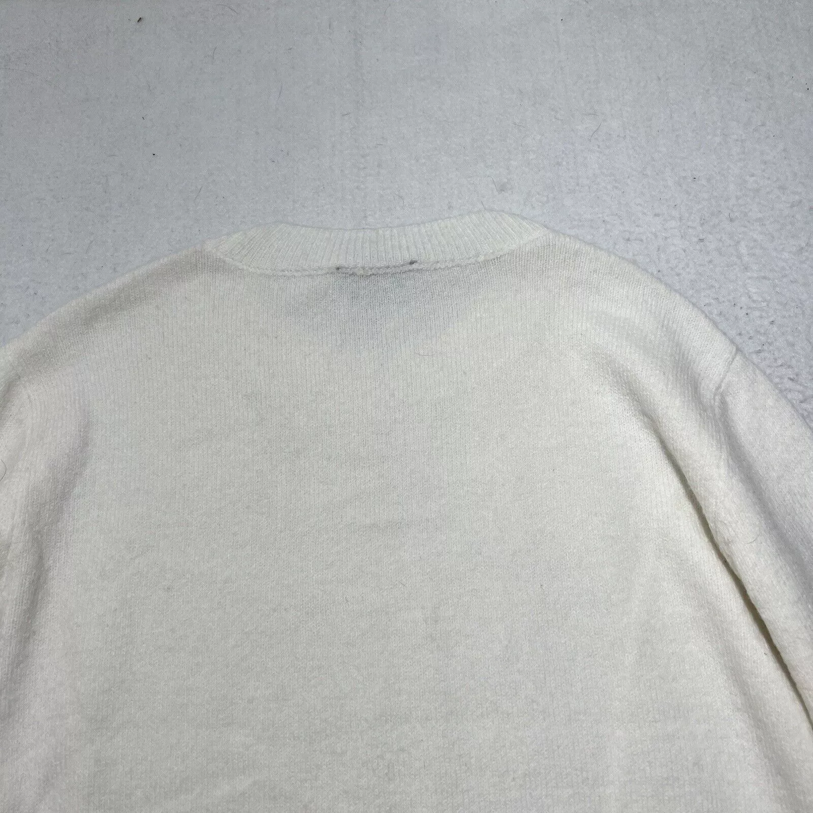 Nordstrom Sweatshirts Nordstrom CeCe Small Crewneck Pullover Lightweight Knit White Sweater