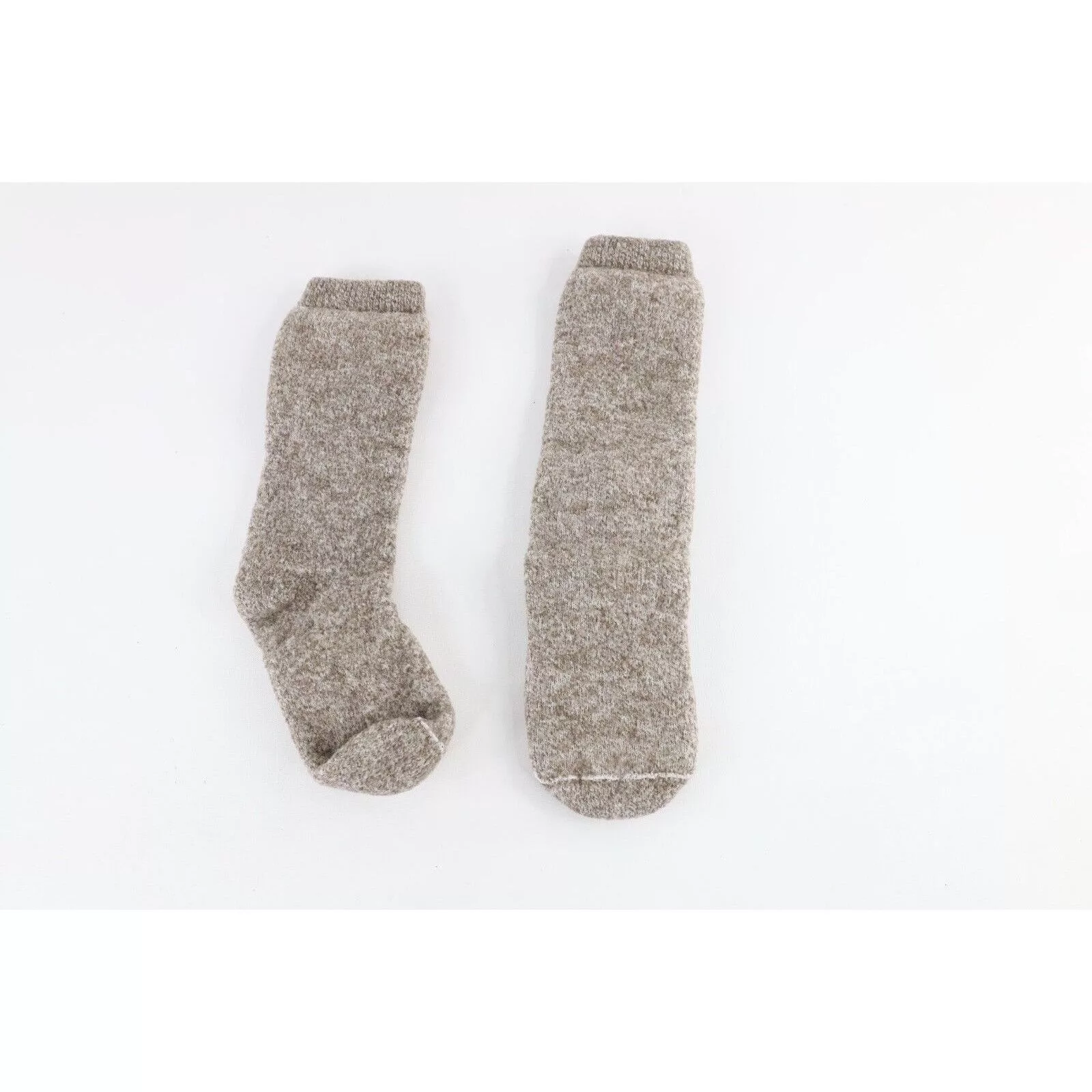 Vintage Socks Intimates Vintage 70s Streetwear Chunky Wool Knit Hiking Socks Beige