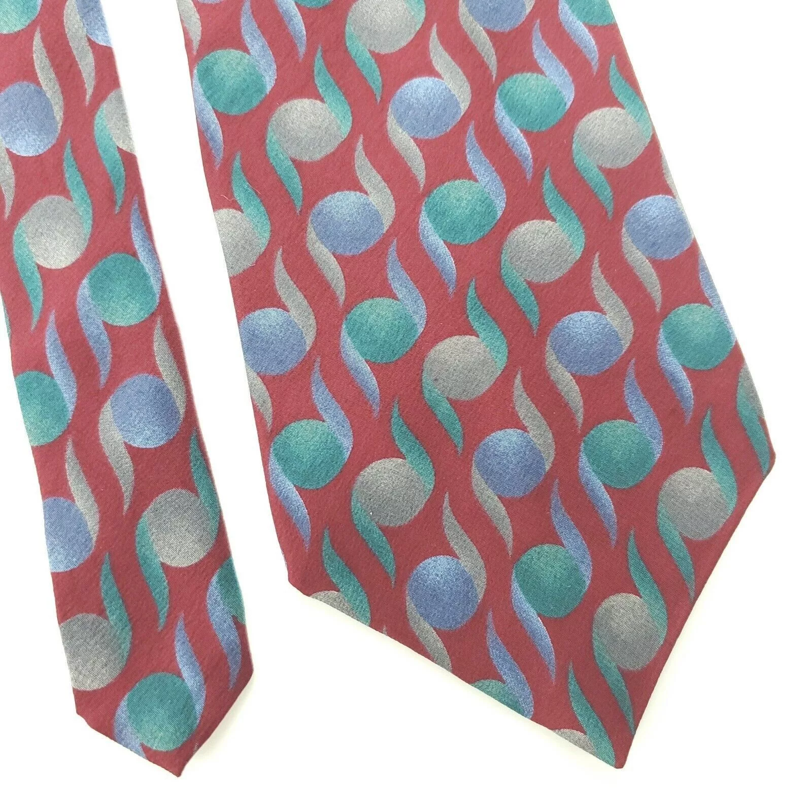 Alexander Julian Ties Pocketsquares Alexander Julian Colours Red Abstract Silk Tie Short Wide