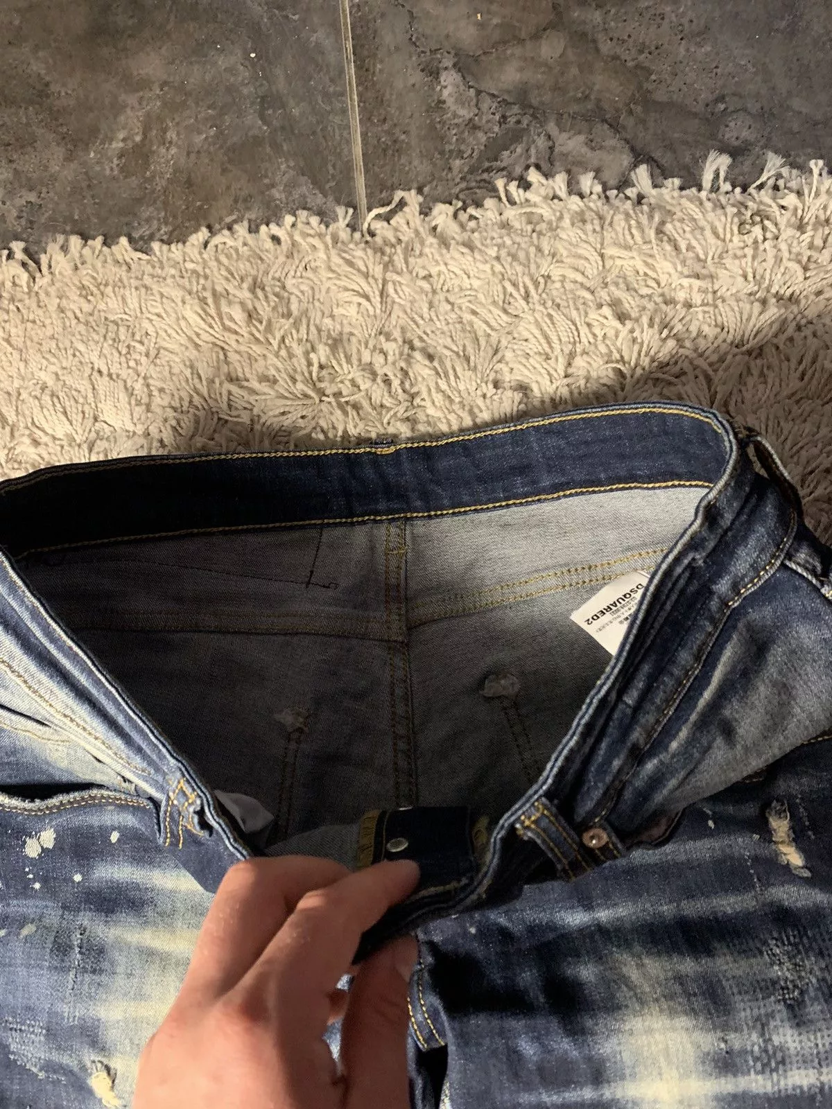 Dsquared2 Denim Dsquared2 × Vintage Dsquared2 distressed denim pants Blue Streetwear