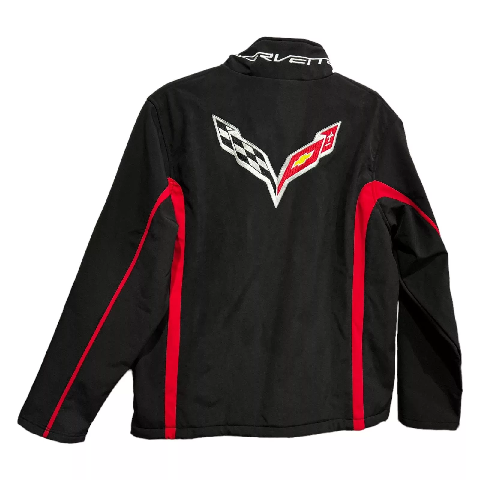 Chevrolet Light Jackets Chevrolet Corvette Racing Jacket Softshell Size L Black Vintage