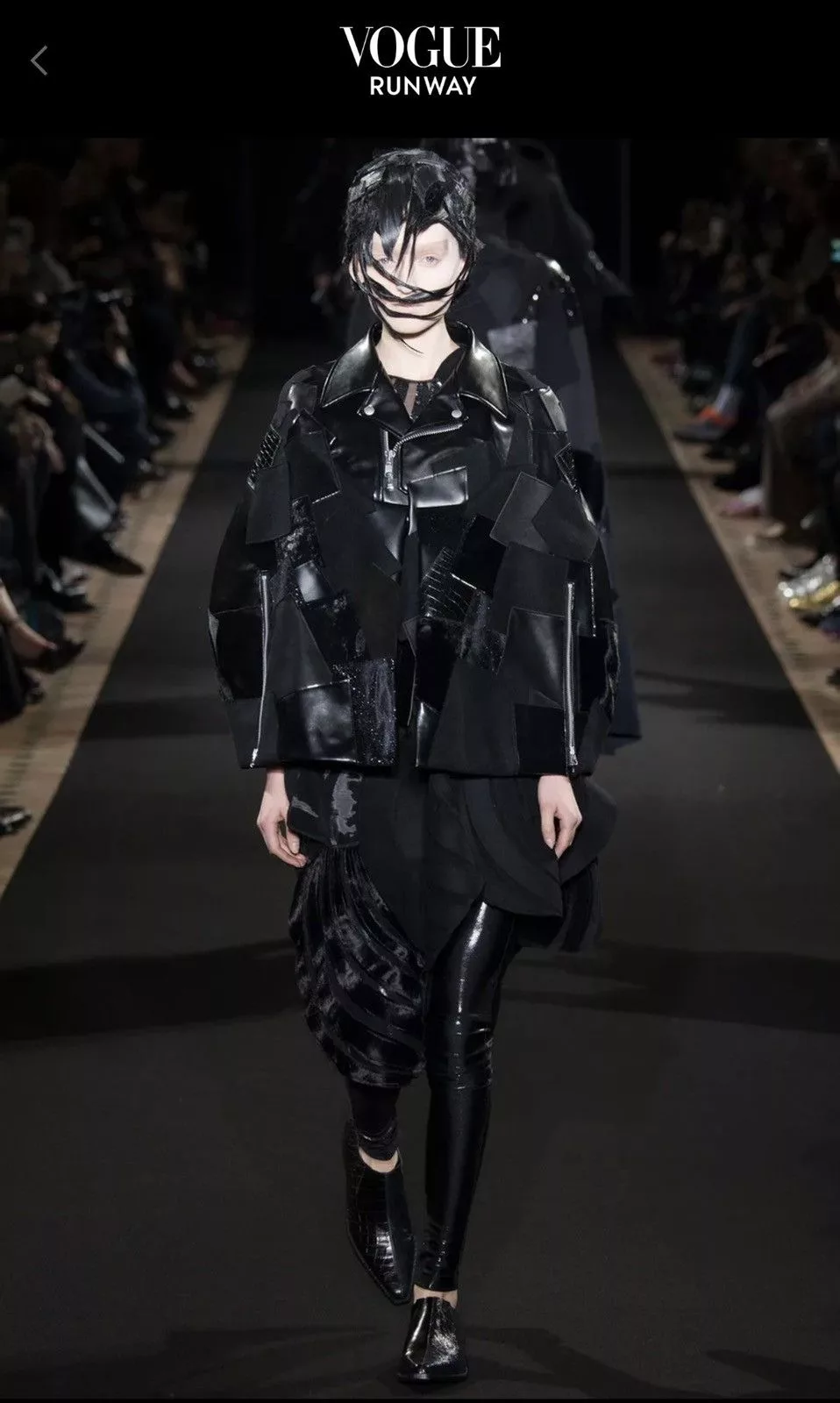 Comme des Garcons Leather Jackets Comme des Garcons × Junya Watanabe Junya Watanabe AD14 Runway Leather Jacket Black