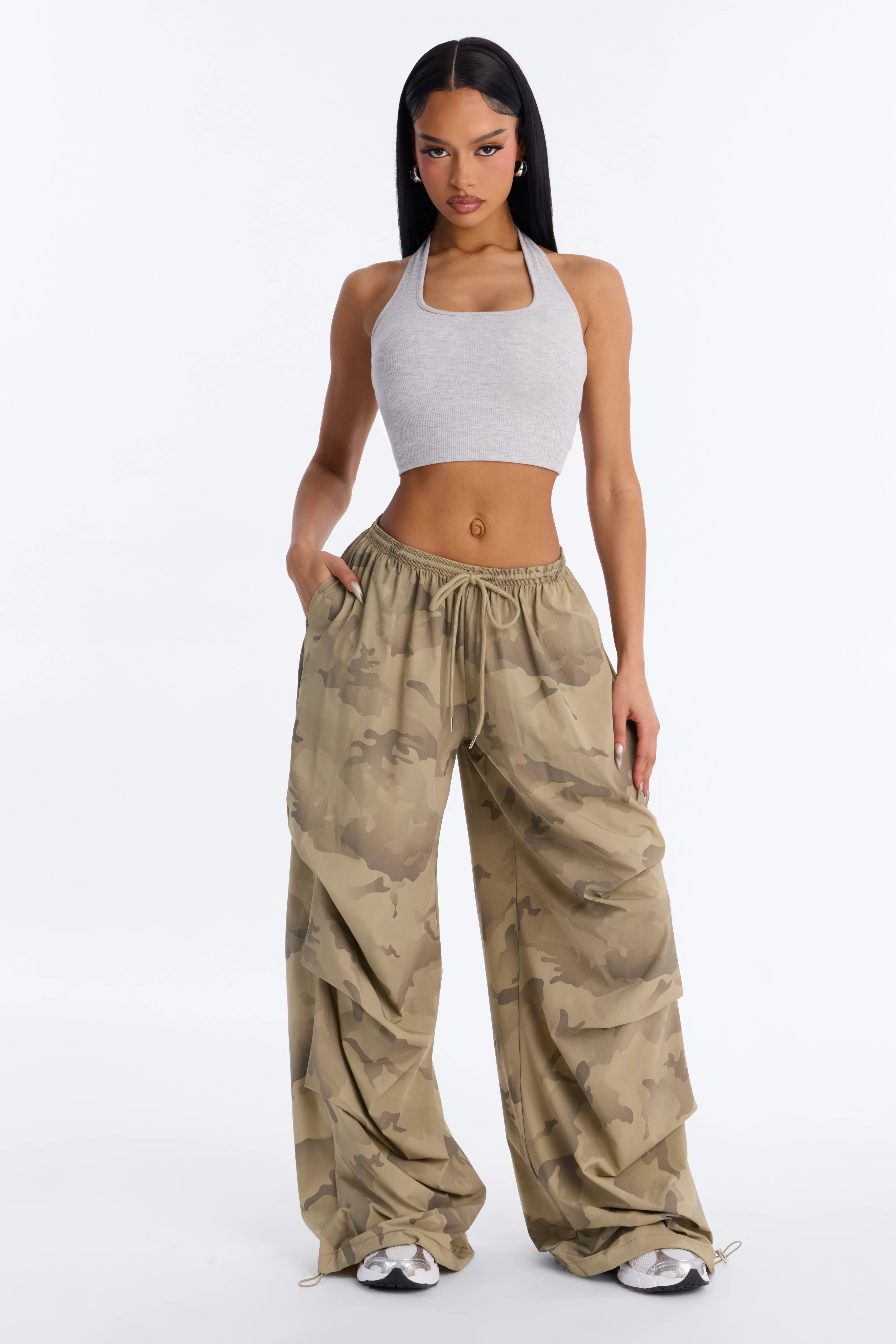 Blend In Drawstring Waist Jogger - Olive/combo