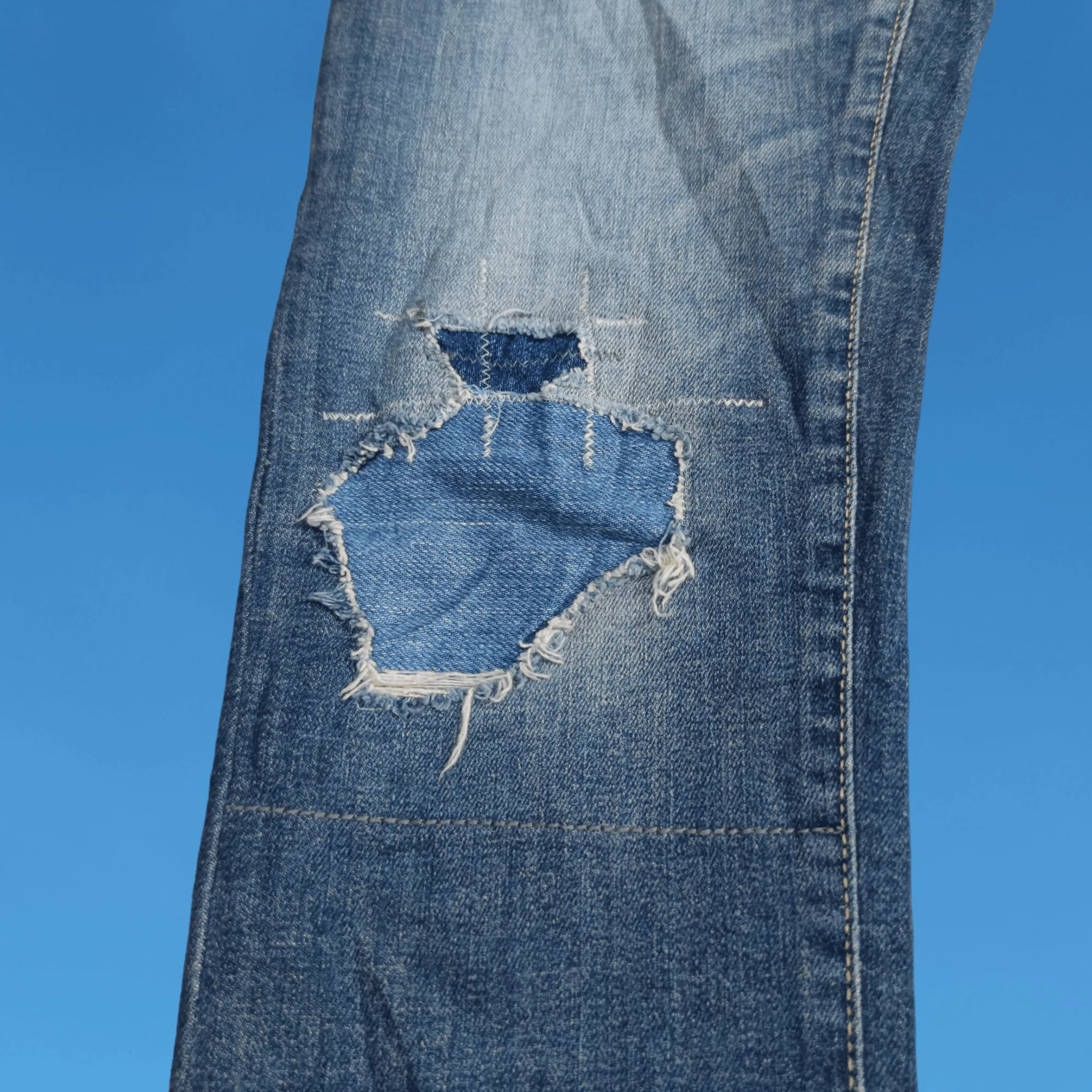 Hysteric Glamour Jeans Hysteric Glamour Distressed Studded With Patchwork Jeans Multi