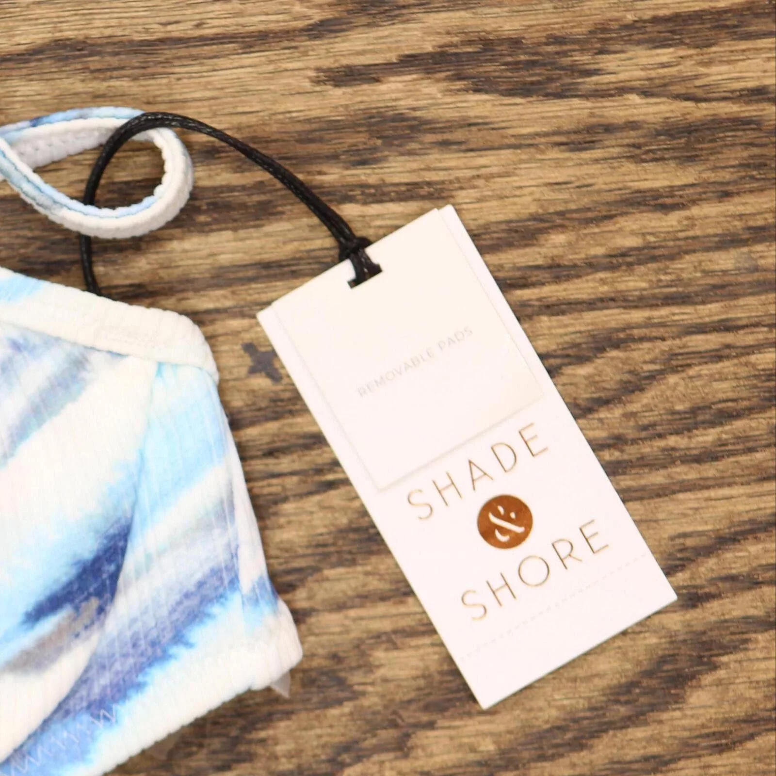 Designer Miscellaneous Designer NWT Shade & Shore Bikini Top 83999022 34B Blue Tie Dye