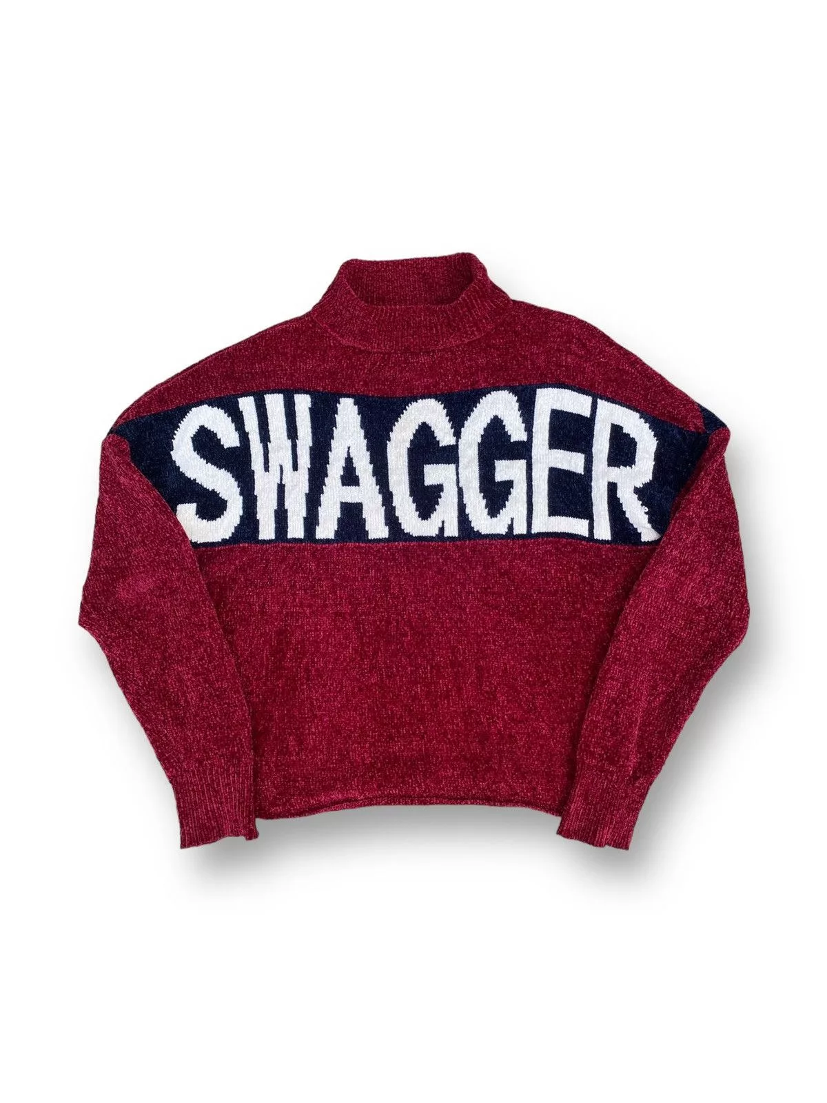 Designer Sweatshirts Designer Swagger Big Spell Out Knitwear Sweatshirt. #C10 Red Avant-Garde