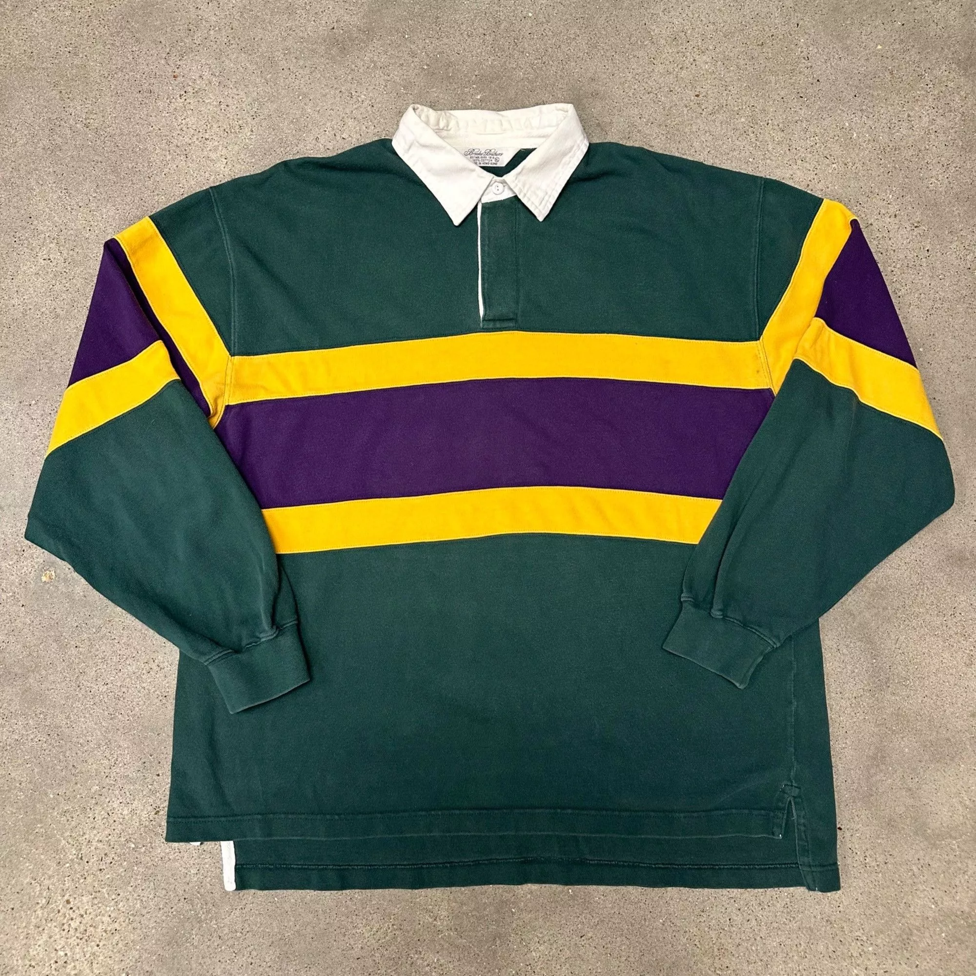 Brooks Brothers Polos Brooks Brothers × Vintage Vintage 90s Brooks Brothers Striped Rugby Collared Shirt Multi