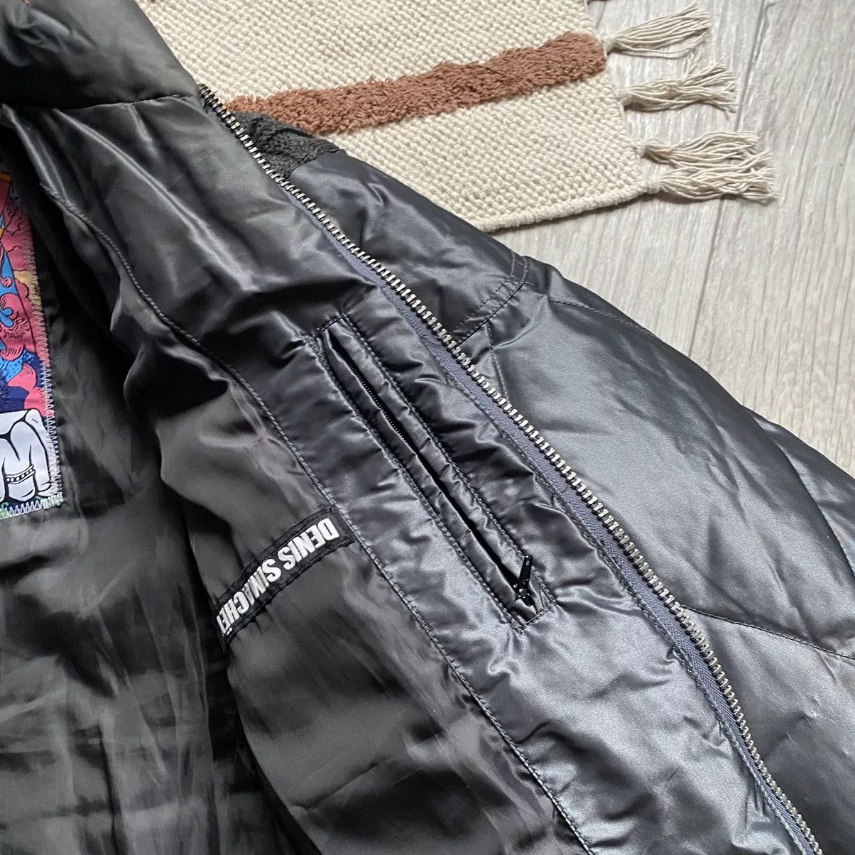 Denis Simachev Bombers Denis Simachev × Designer DENIS SIMACHEV DESIGNER NYLON DOWN PUFFER JACKET Gray