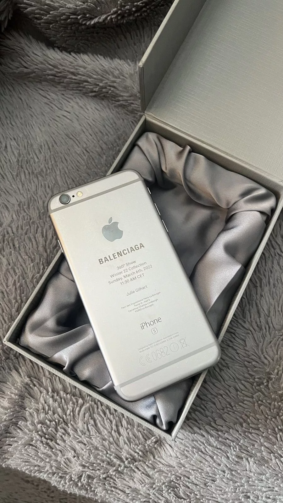 Balenciaga Miscellaneous Balenciaga iPhone 6s Runway Show Invite Silver