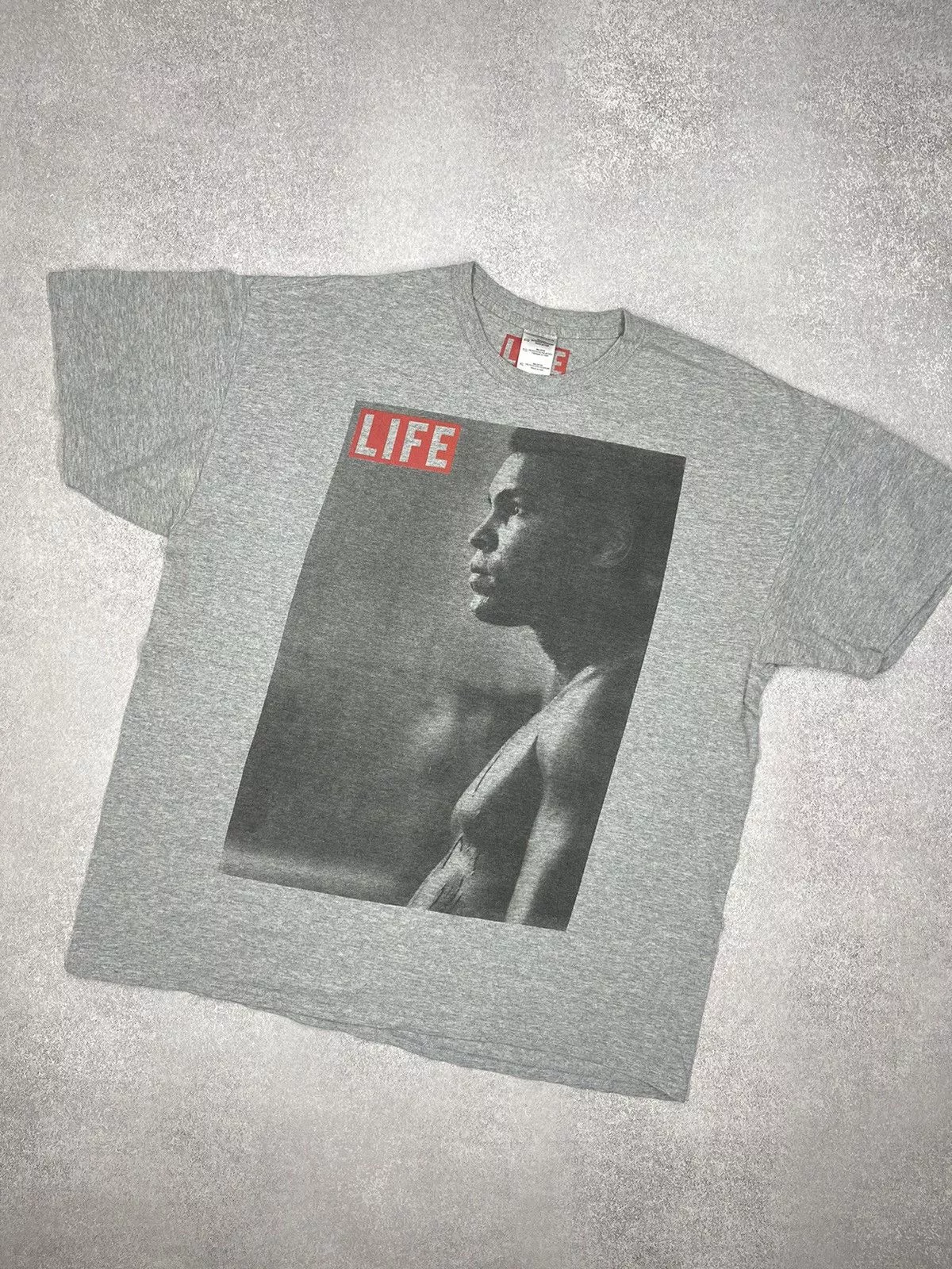 Grailed Short Sleeve T Shirts Grailed × Vintage Legend Muhammad Ali T Shirt Grey Big Logo Y2K Boxing Size XL Gray