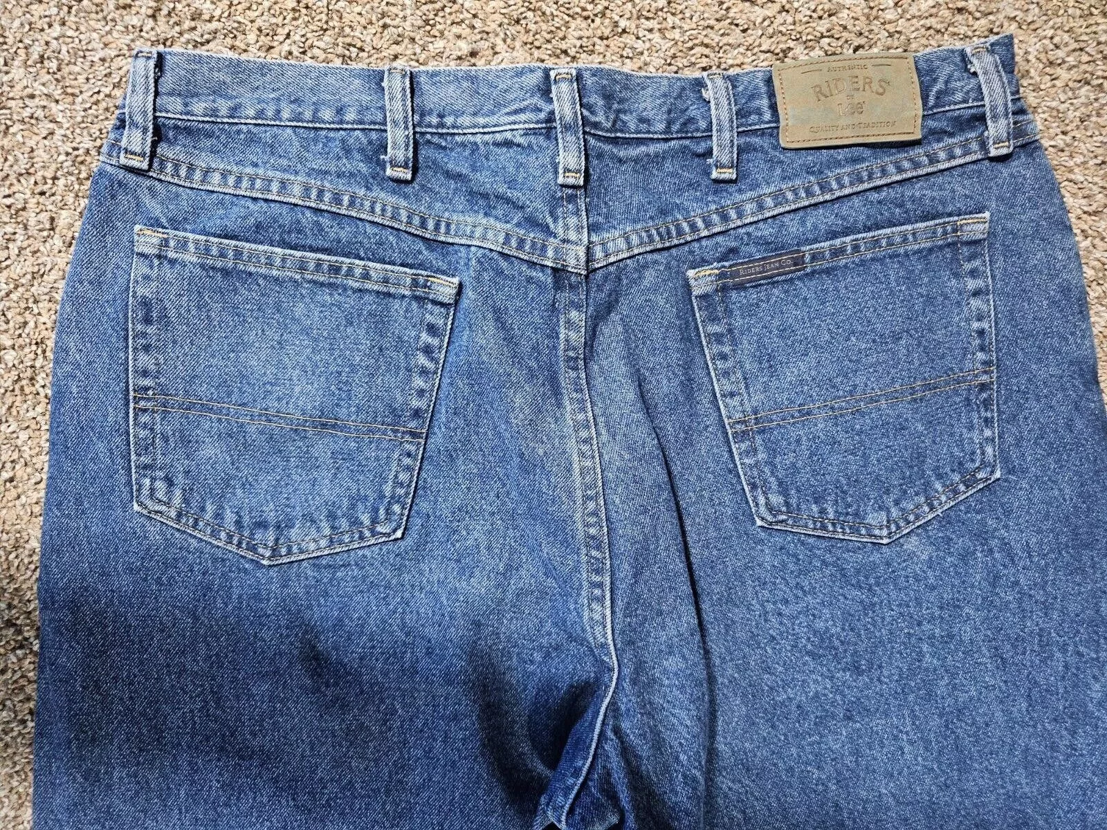 Lee Denim Lee Riders Straight Jeans Size 40x32 Medium Wash Blue
