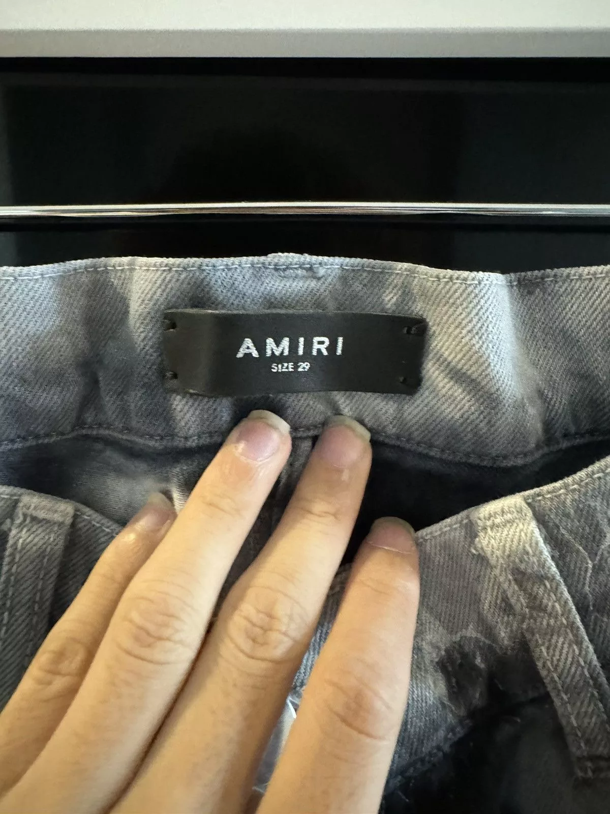 Amiri Denim Amiri Tie-Dye Double Knee Carpenter Jeans Black
