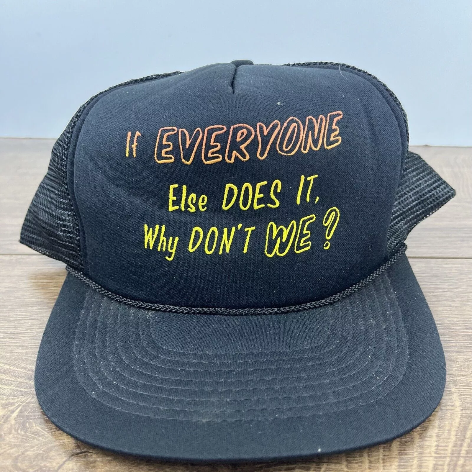 Other Hats Other Why Don't We Hat Black Cap Hat Everyone Else Does Adjustable