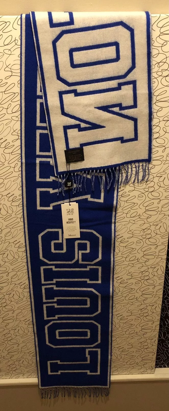 Louis Vuitton Gloves Scarves Louis Vuitton Logo Scarf BNWT Blue