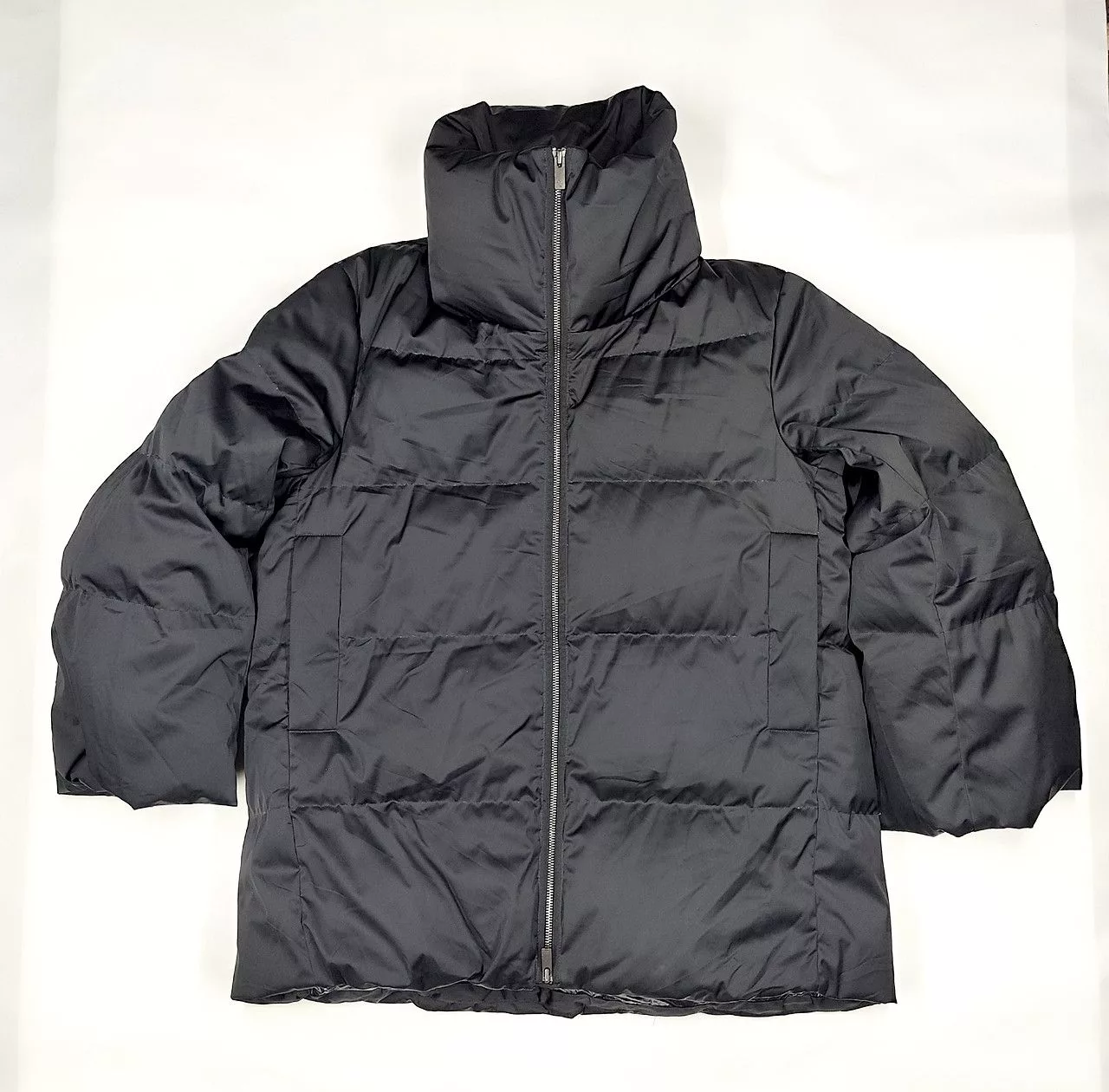 Jil Sander Light Jackets Jil Sander × Uniqlo JIL SANDER x UNIQLO black puffer jacket high collar
