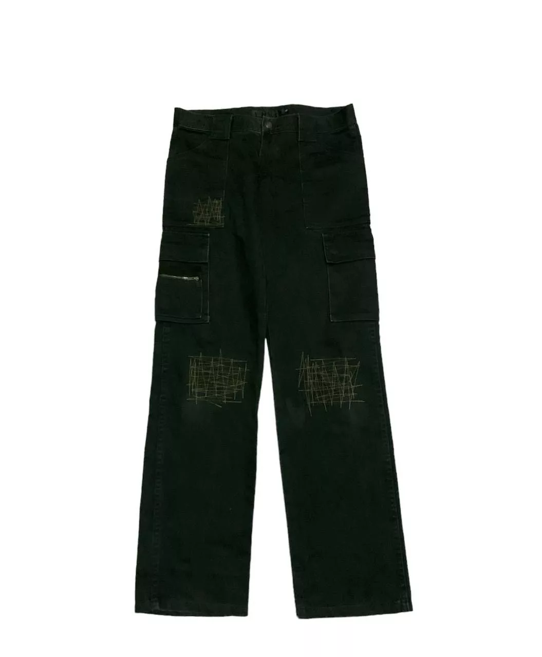 20471120 Denim 20471120 × Beauty Beast × Hysteric Glamour Japanese brand magical design black cargo pants