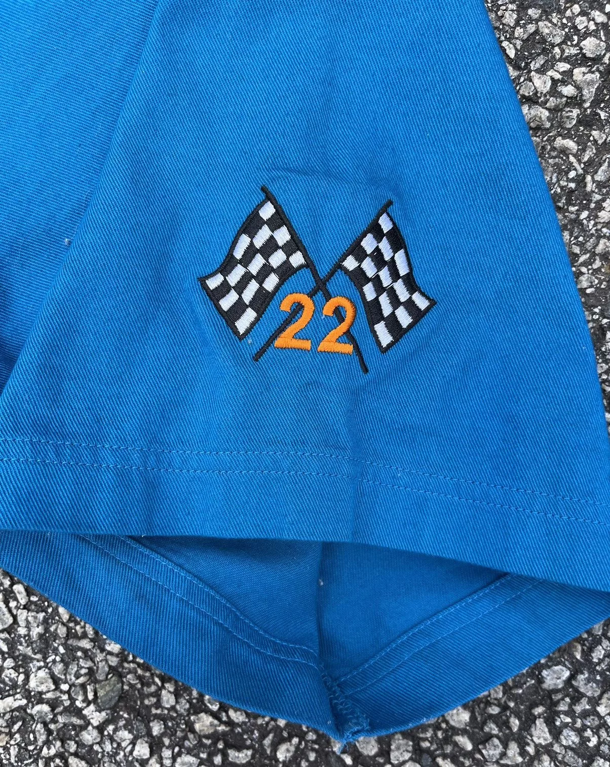 Vintage Shirts Button Ups Vintage Racer Blue Button Up