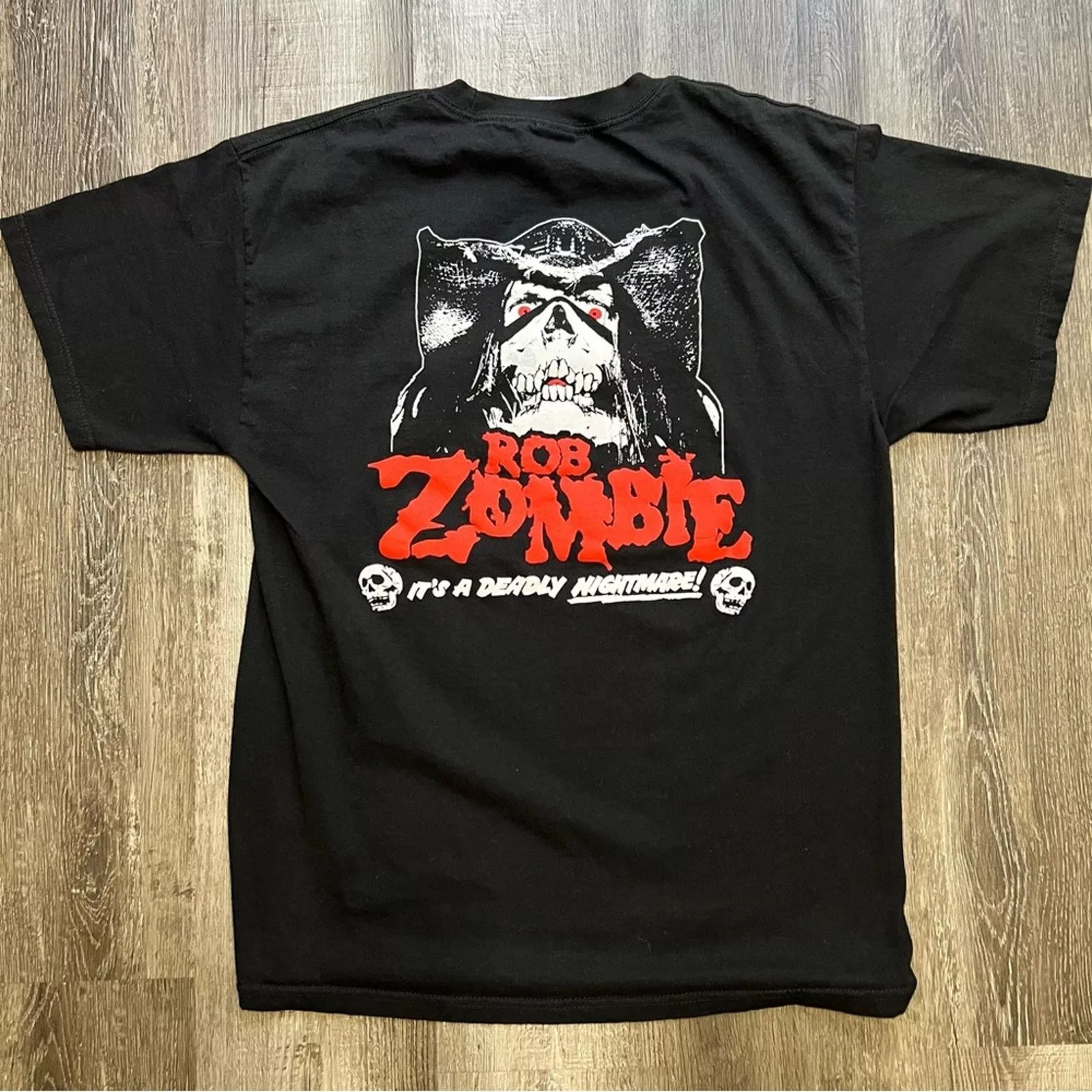 Vintage Short Sleeve T Shirts Vintage Rob Zombie Shirt L Black