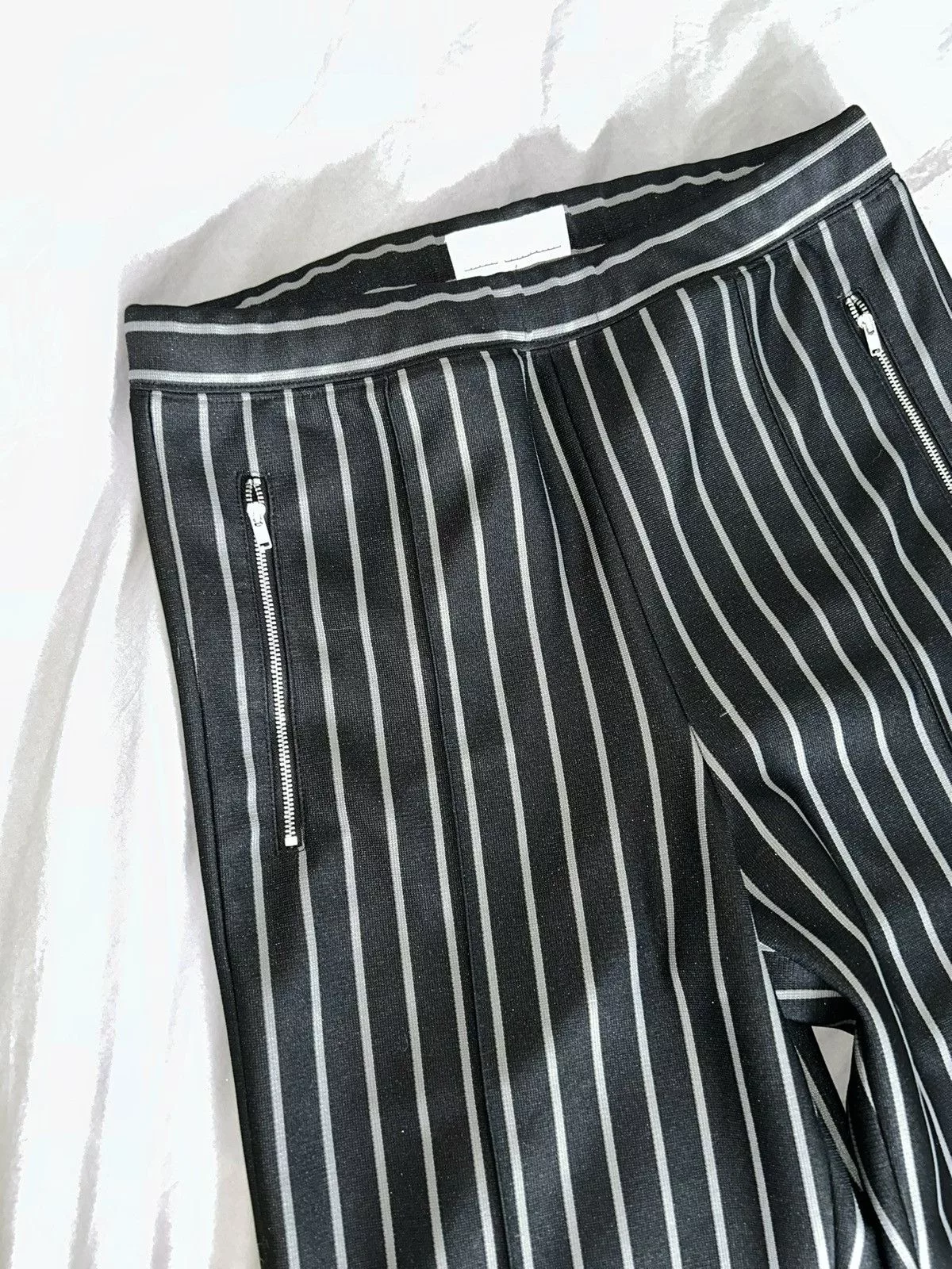 Random Identities Casual Pants Black Random Identities Striped Stretch Trouser (S)