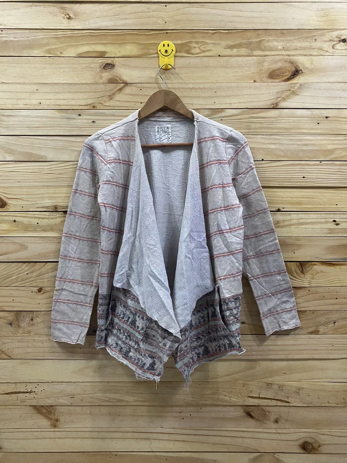 Billabong Jackets Billabong no closure stripes jacket Pink Vintage
