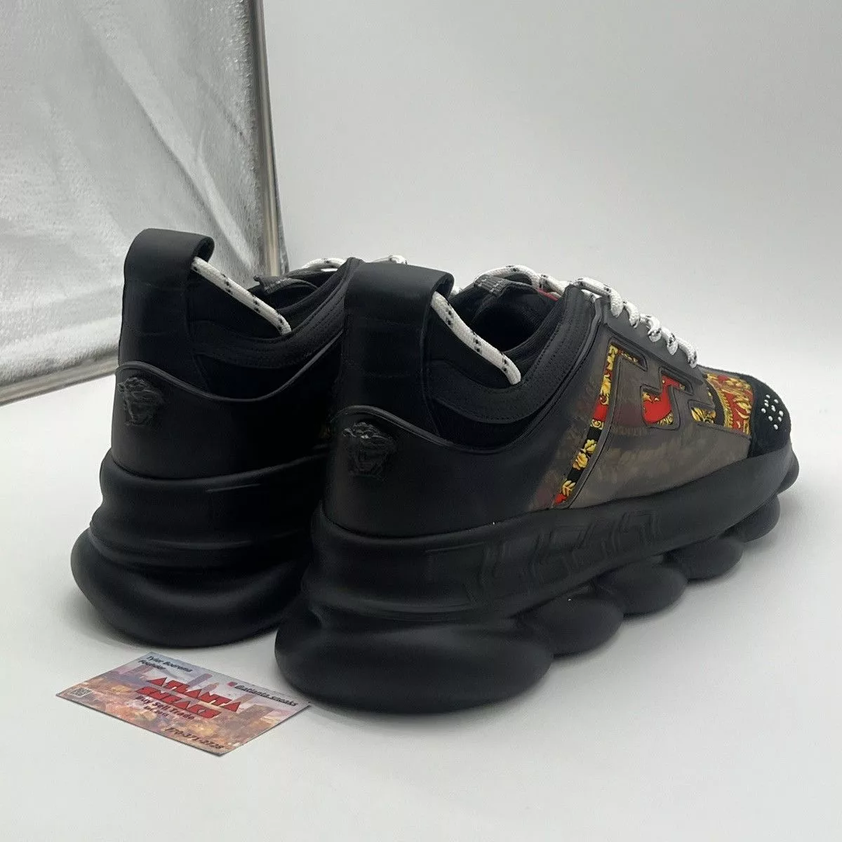 Versace Low Top Sneakers Versace chain reaction black multi
