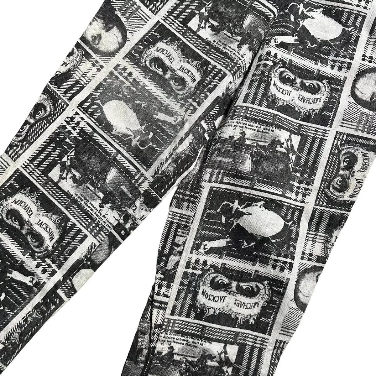 Michael Jackson Pants Vintage Michael Jackson Print Pants White