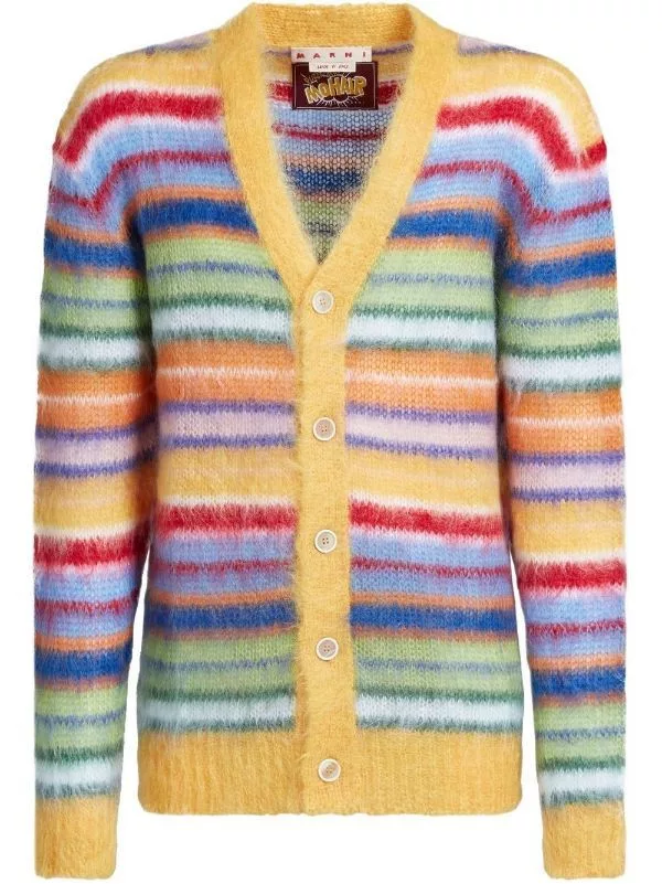 Marni Sweaters Knitwear Marni o1srvl11e0624 Mohair Cardigan in Multicolor
