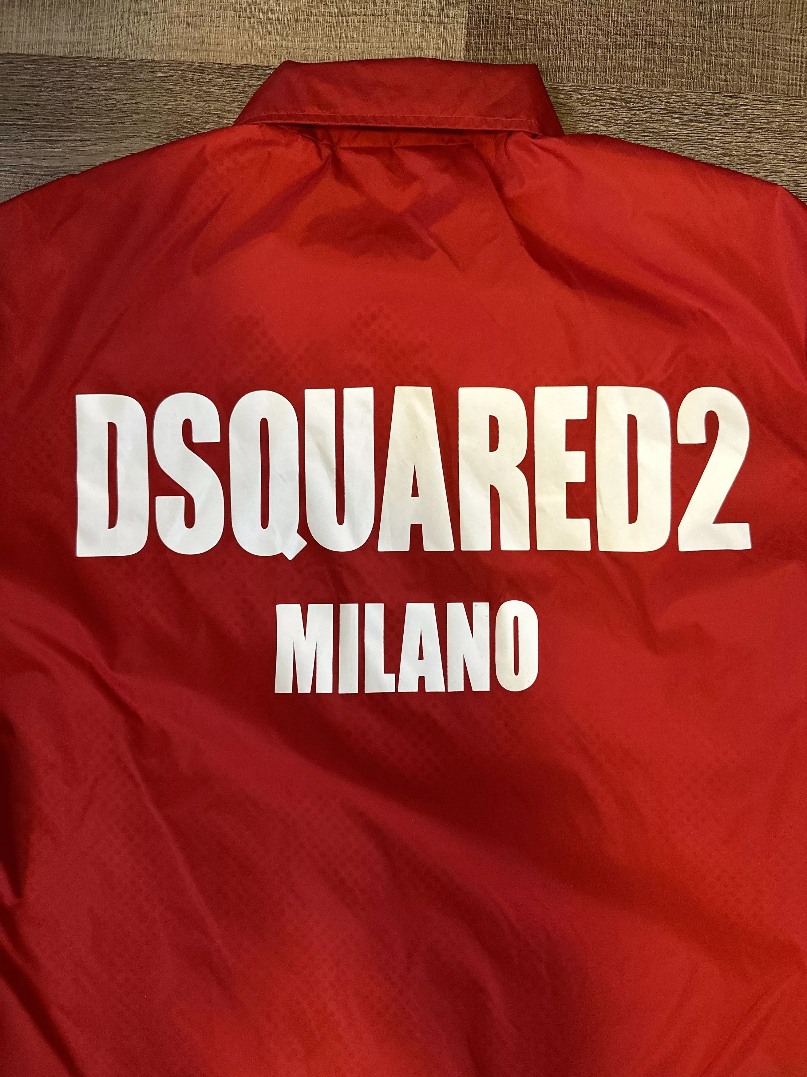 Dsquared2 Light Jackets DSQUARED2 BACK LOGO COACH JACKET (RED)