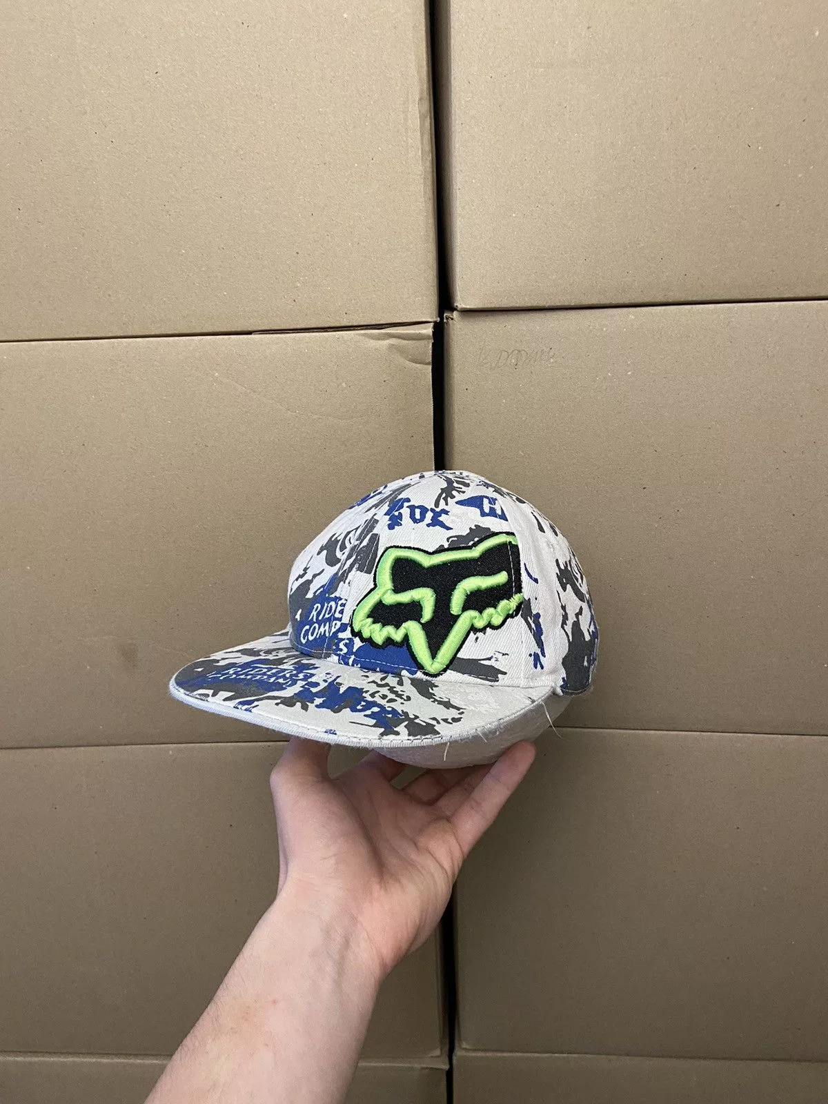 Fox Racing Hats Fox Racing × Japanese Brand VINTAGE FOX RACING CAP HAT Y2K MOTO JAPANESE SKATE F1 White