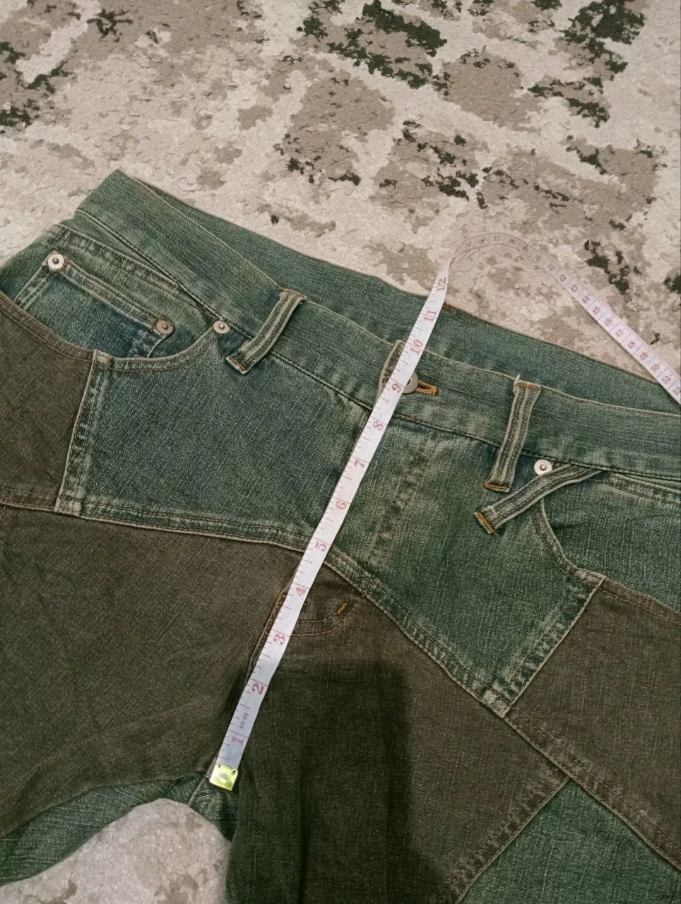 20471120 Denim 20471120 JAPANESE MODERN LOVERS PATCHWORK STRETCH JEANS Black Streetwear