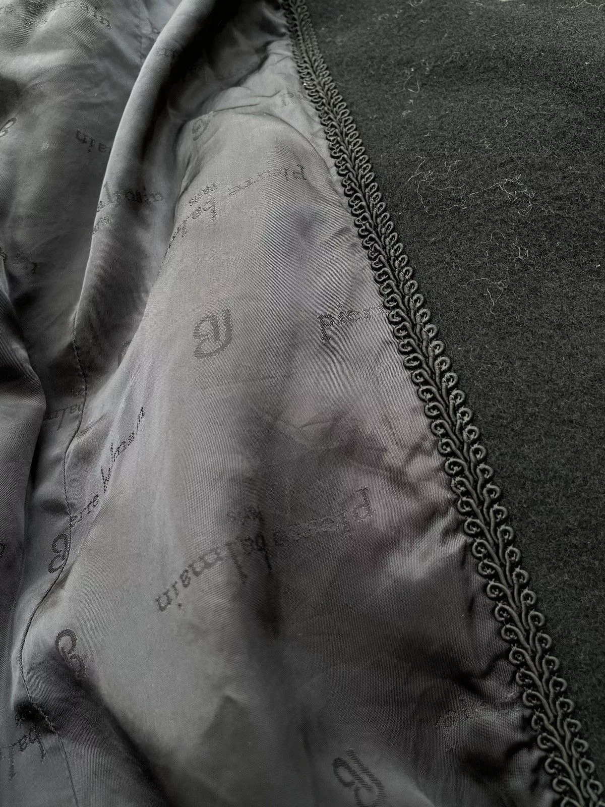 Pierre Balmain Light Jackets Pierre Balmain Wool Long Jacket Black