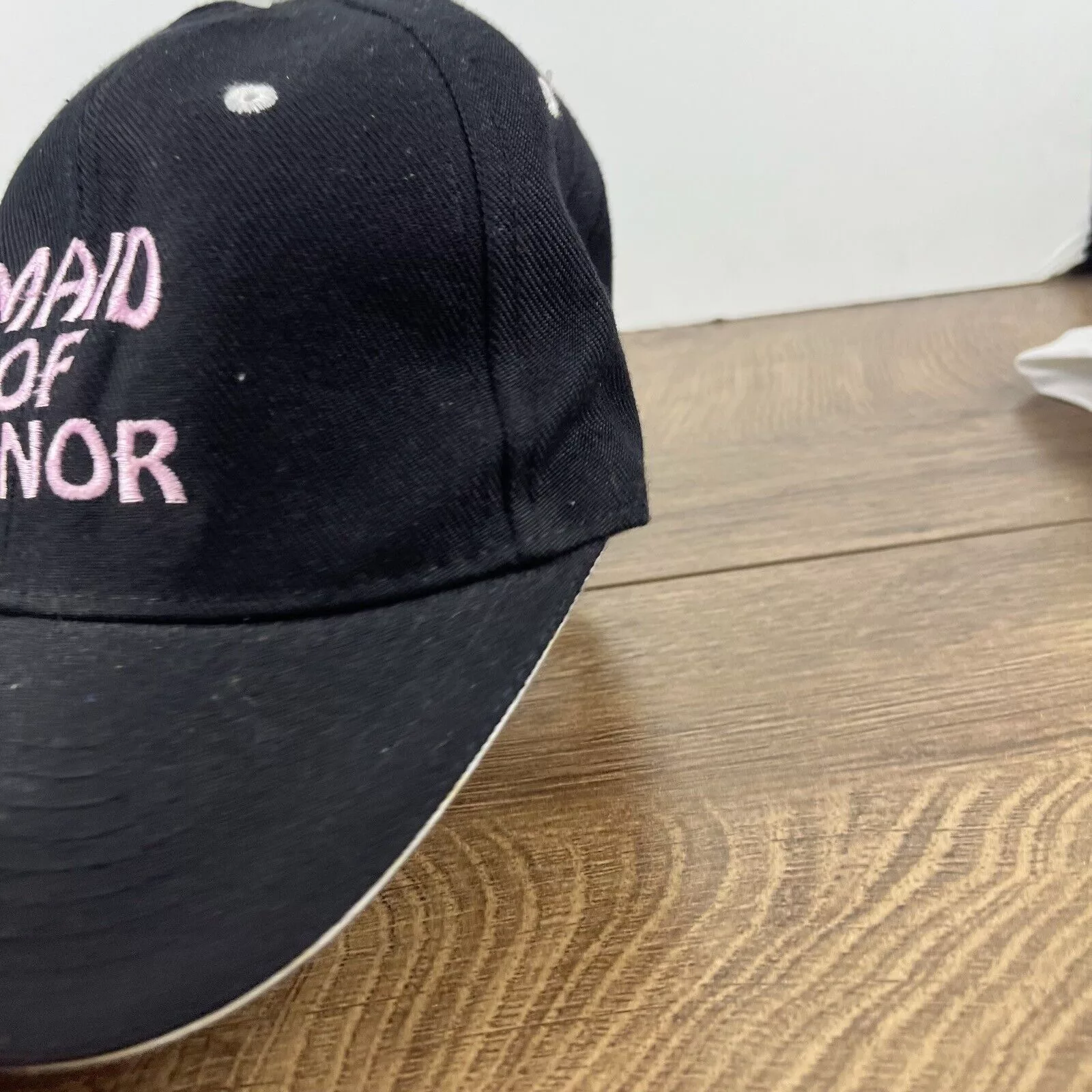 Other Hats Other Maid of Honor Hat Black Cap Adjustable Hat Black Adult Fit H