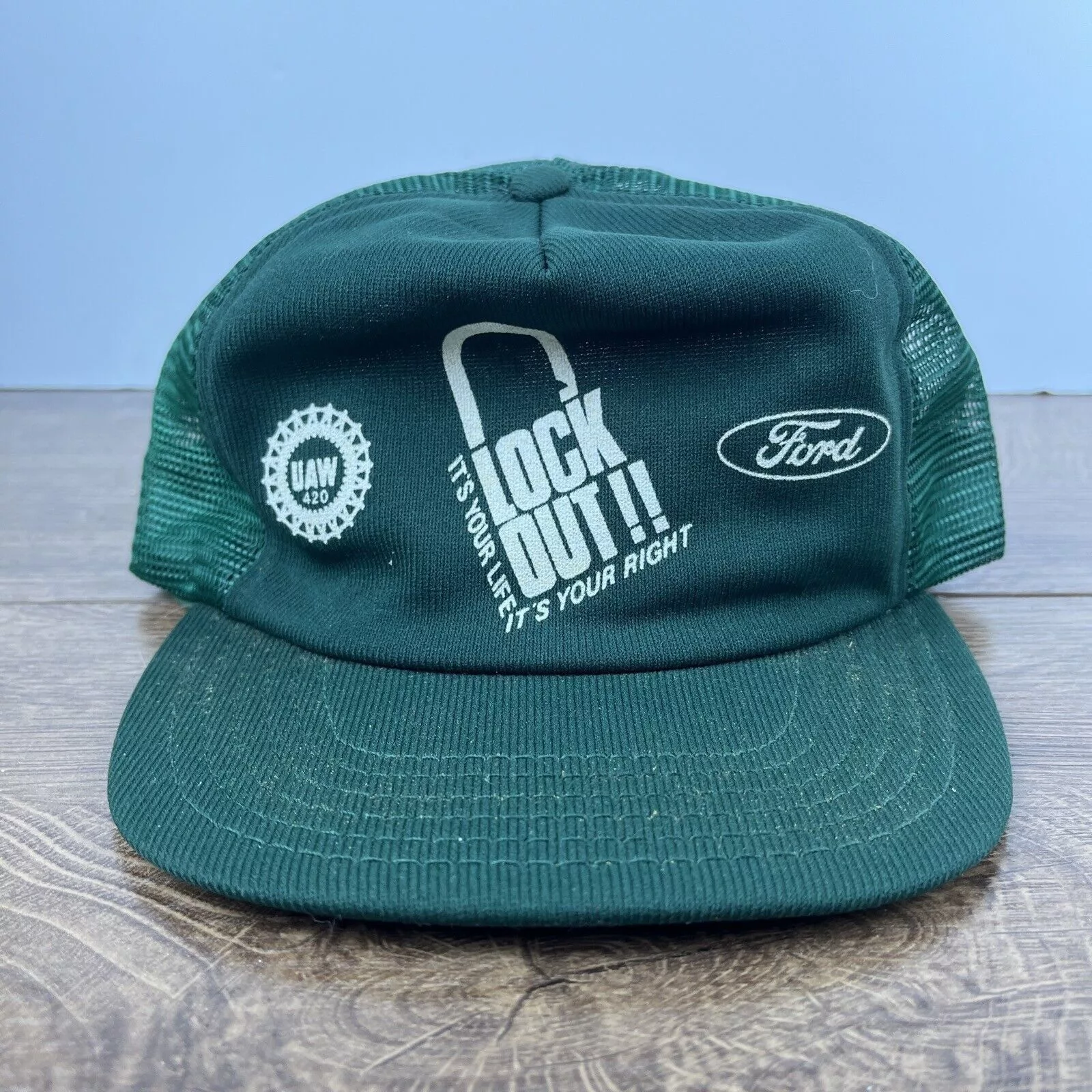 Ford Hats Ford Hat Lock Out Ford Hat Green Adjustable Hat Adult Size H