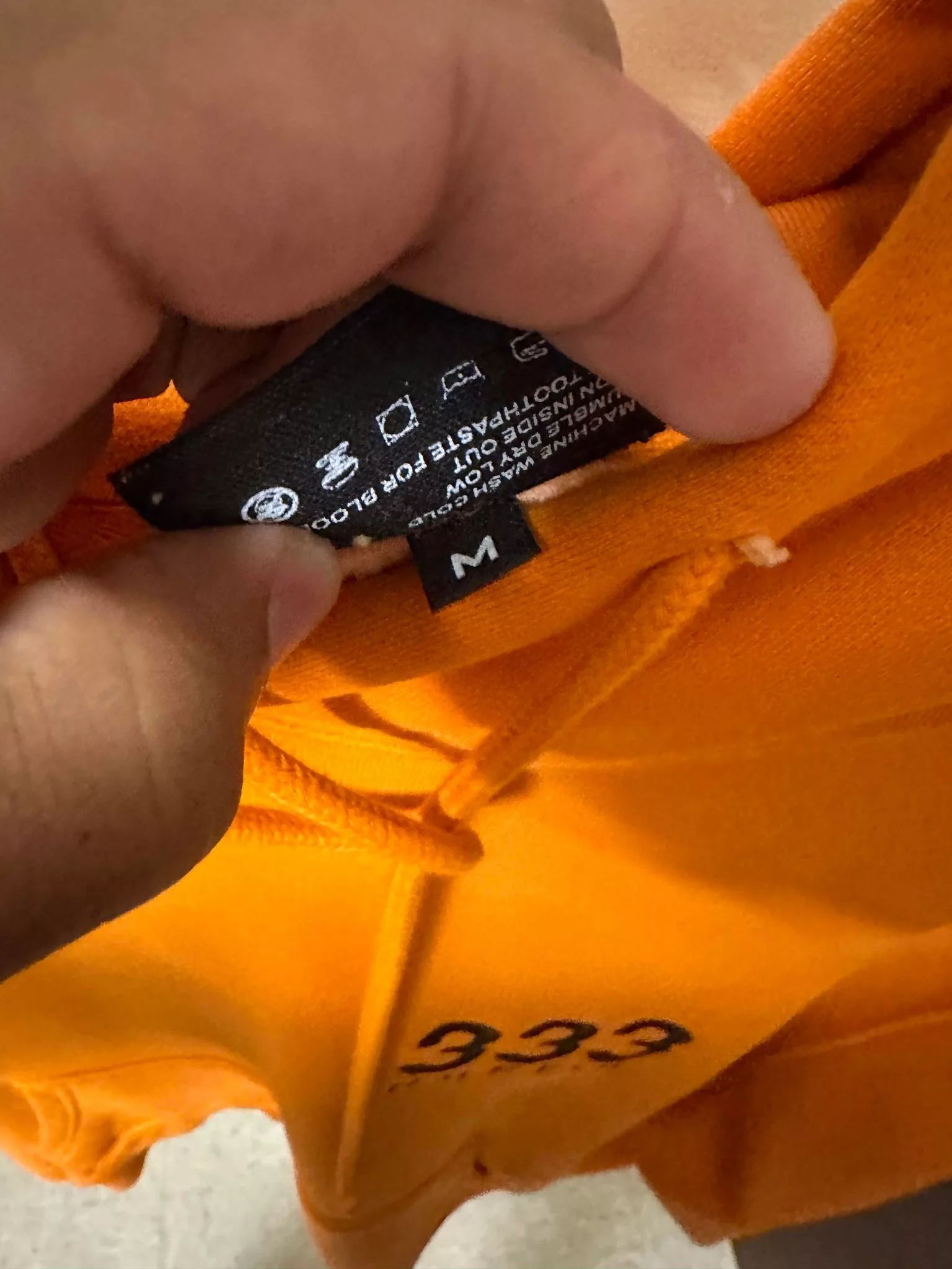 Half Evil Sweatshirts Hoodies Half Evil 333 Embordered Orange Hoodie