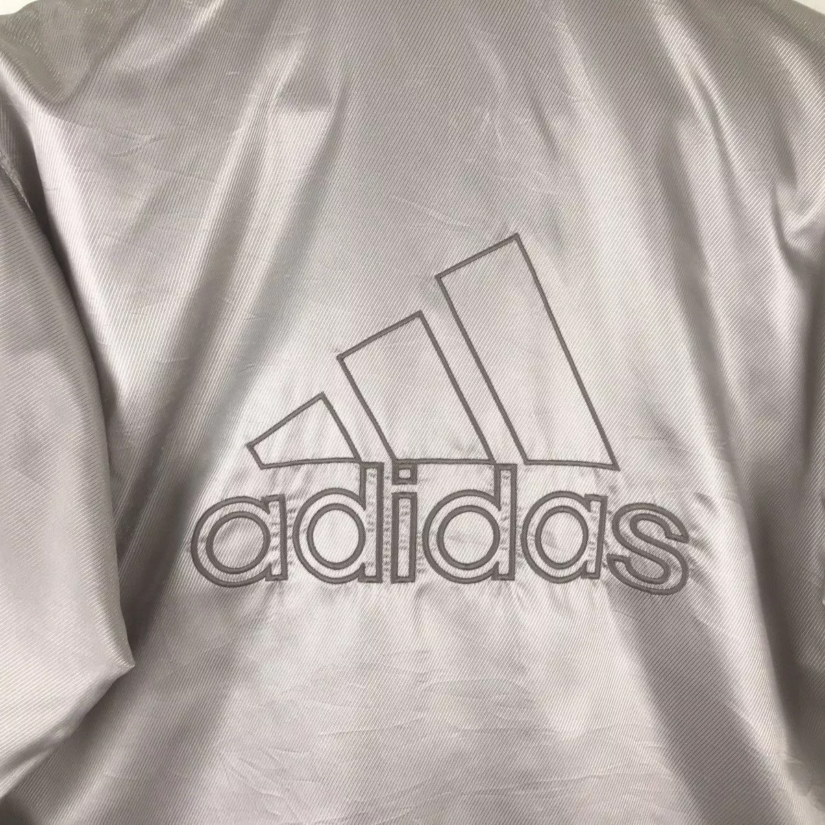 Adidas Light Jackets Vintage Adidas Zipper Button Up Medium Size Grey Jacket Gray Sportswear