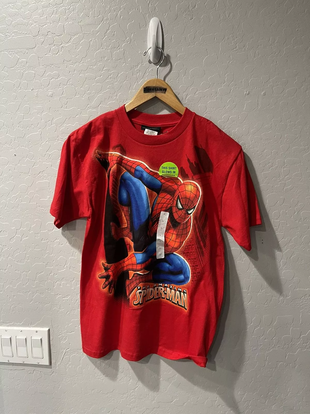 Marvel Comics Short Sleeve T Shirts Marvel Comics × Vintage Vintage Y2K Spider-Man 3 Movie Merch Shirt Youth Large Red Streetwear