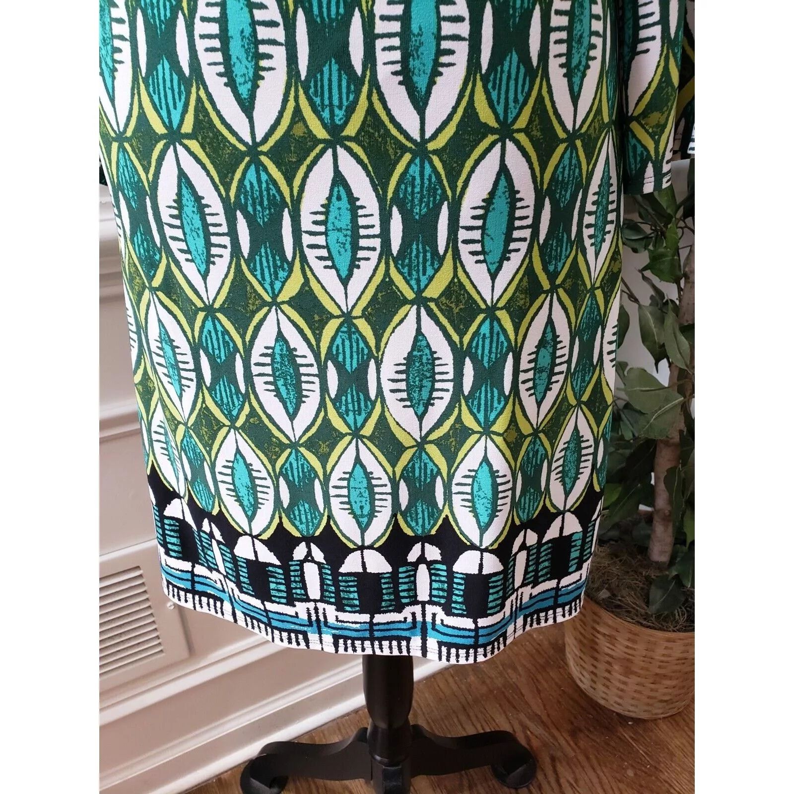 Laundry by Shelli Segal Midi Dresses Laundry by Shelli Segal Laundry Polyester Round Neck 3/4 Sleeve Knee Length Dress M Multi
