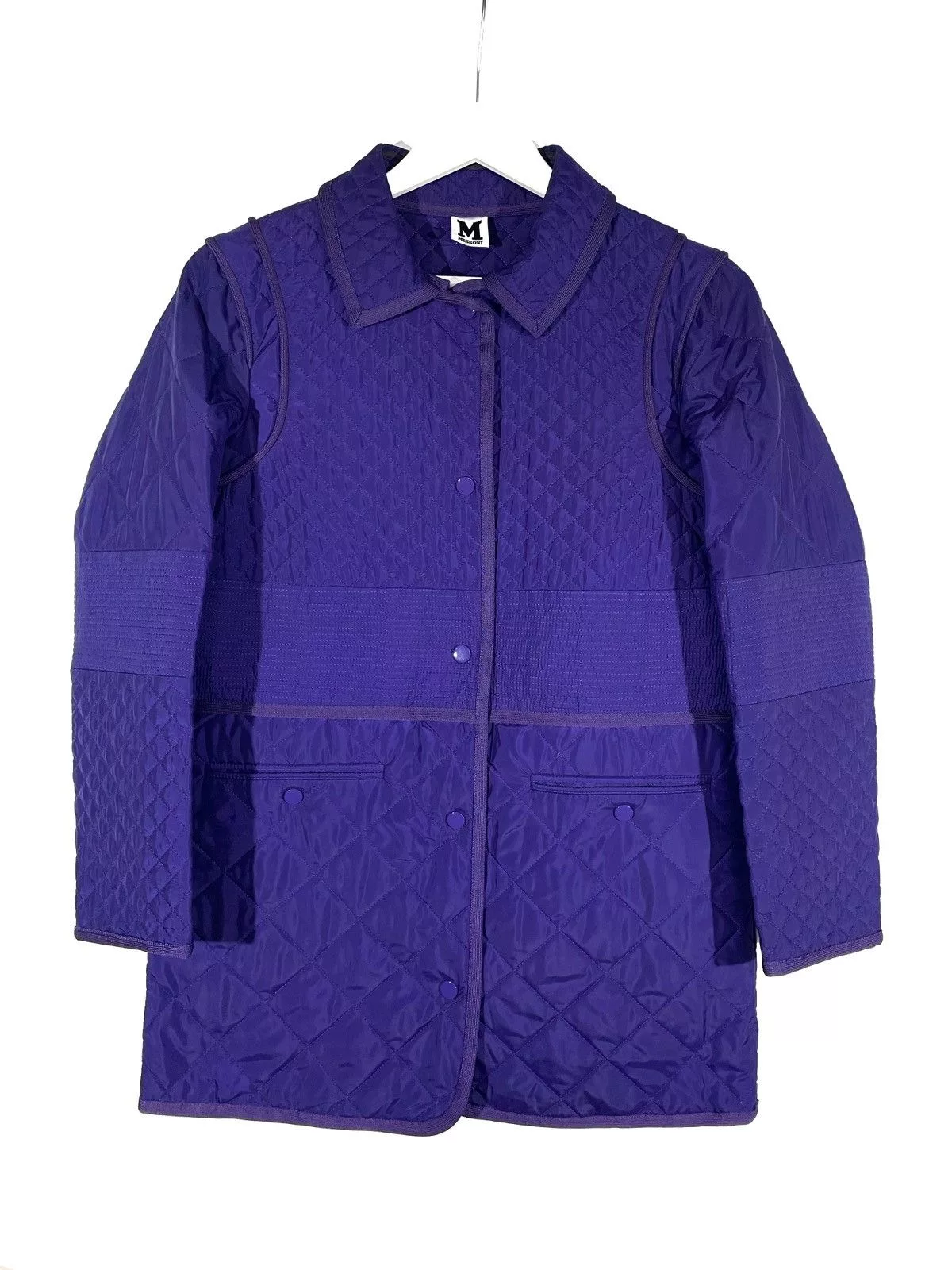 Missoni Jackets Missoni Quilted Purple Polyester Jacket Size 40/S-M Vintage