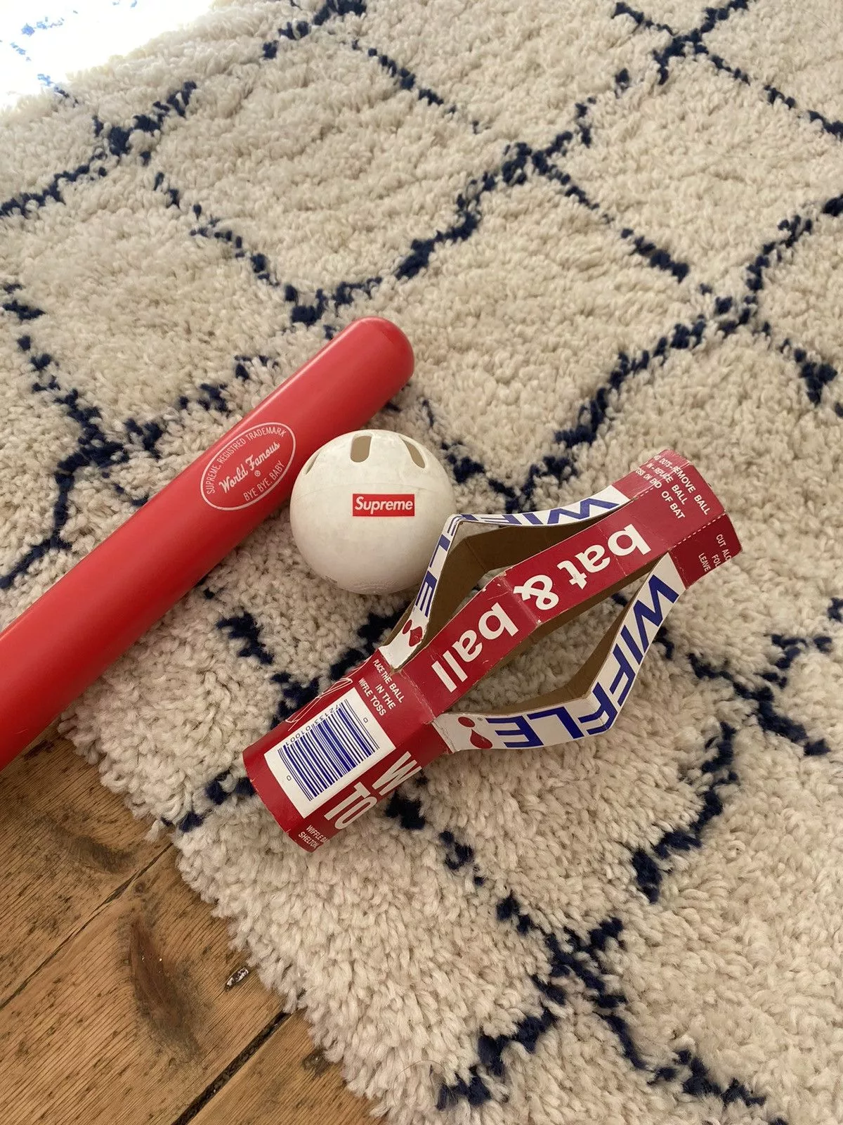 Supreme Supreme Supreme Wiffle Sport Bat & Ball, Red, One Size.