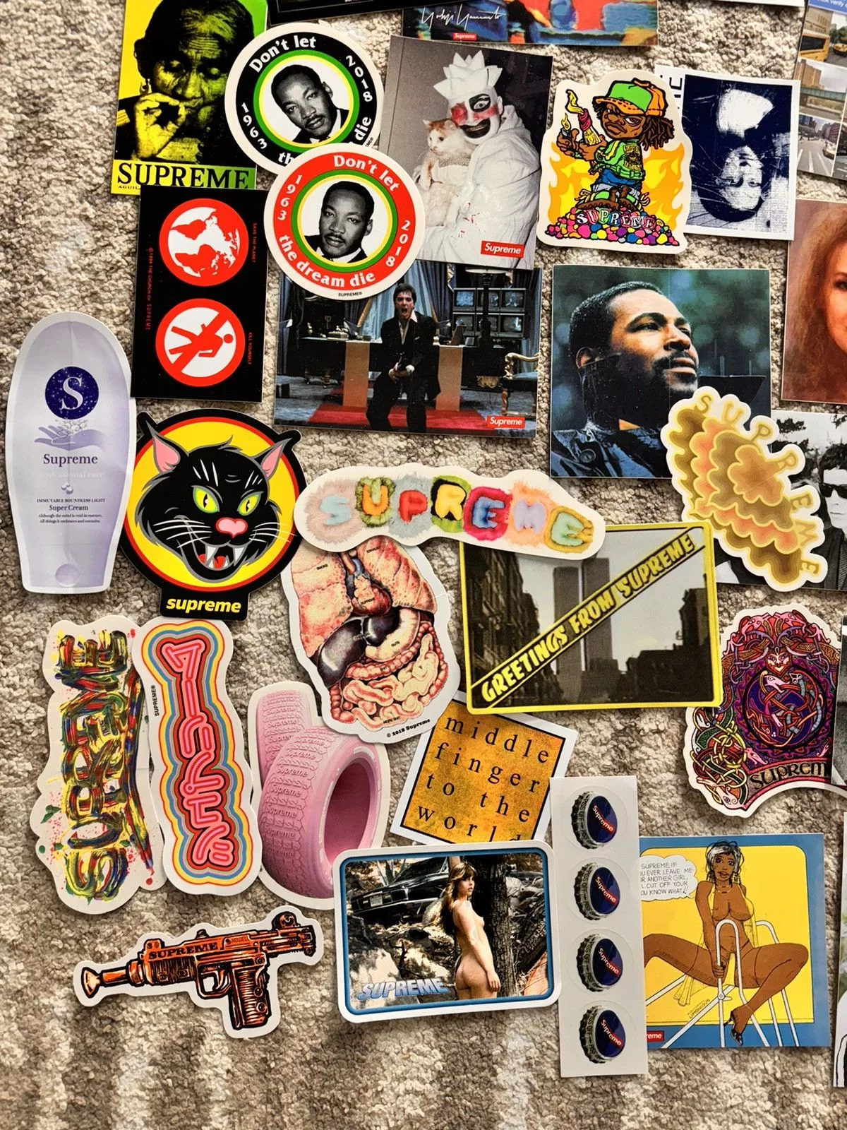 Supreme Supreme Supreme sticker set Red