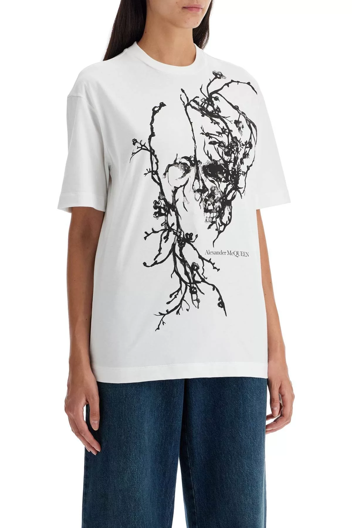 Alexander McQueen Polos ALEXANDER MCQUEEN "Oversized Cherry Blossom White