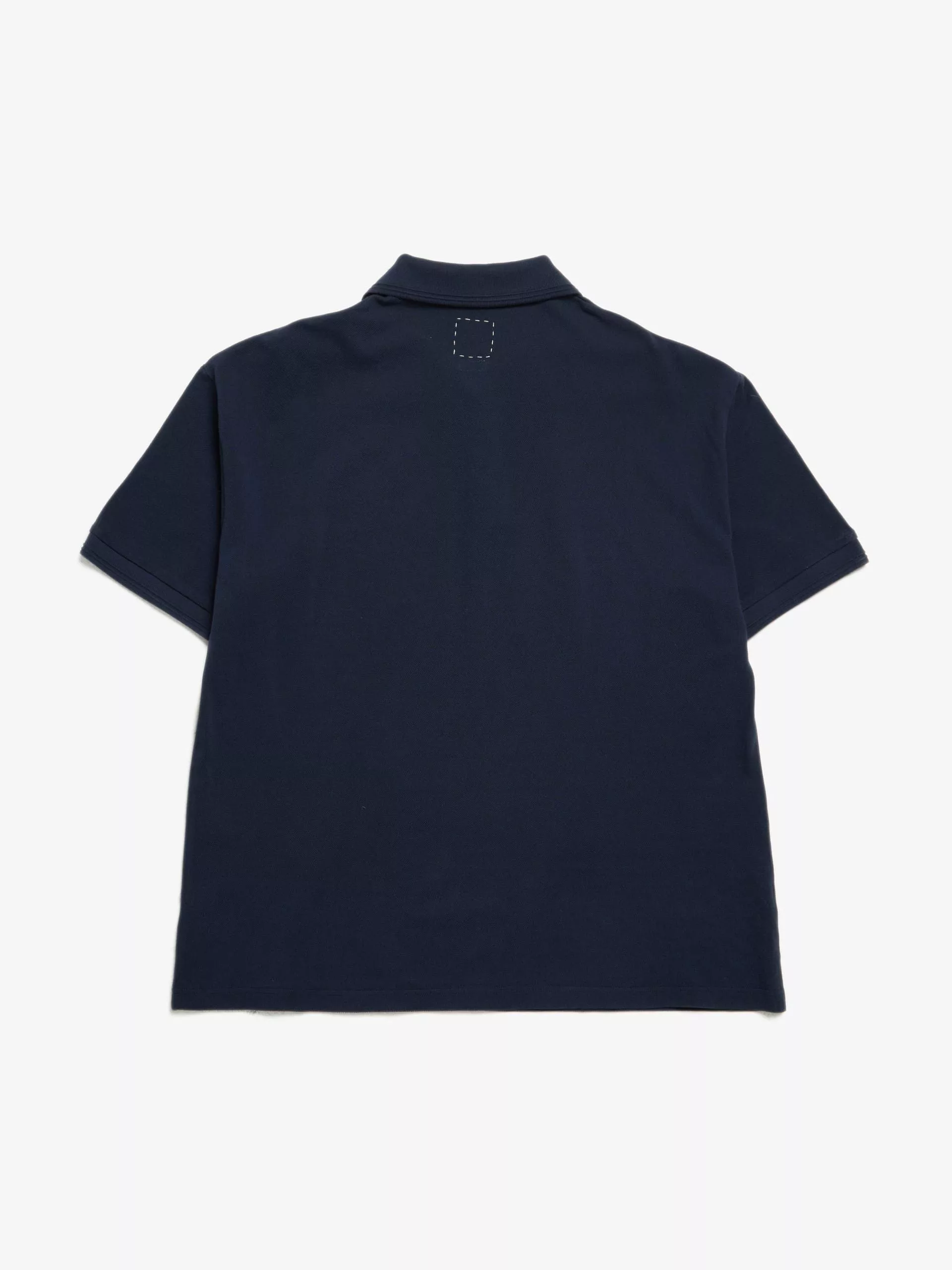 Visvim Long Sleeve T Shirts Visvim Navy Embroidered Cotton Polo Blue