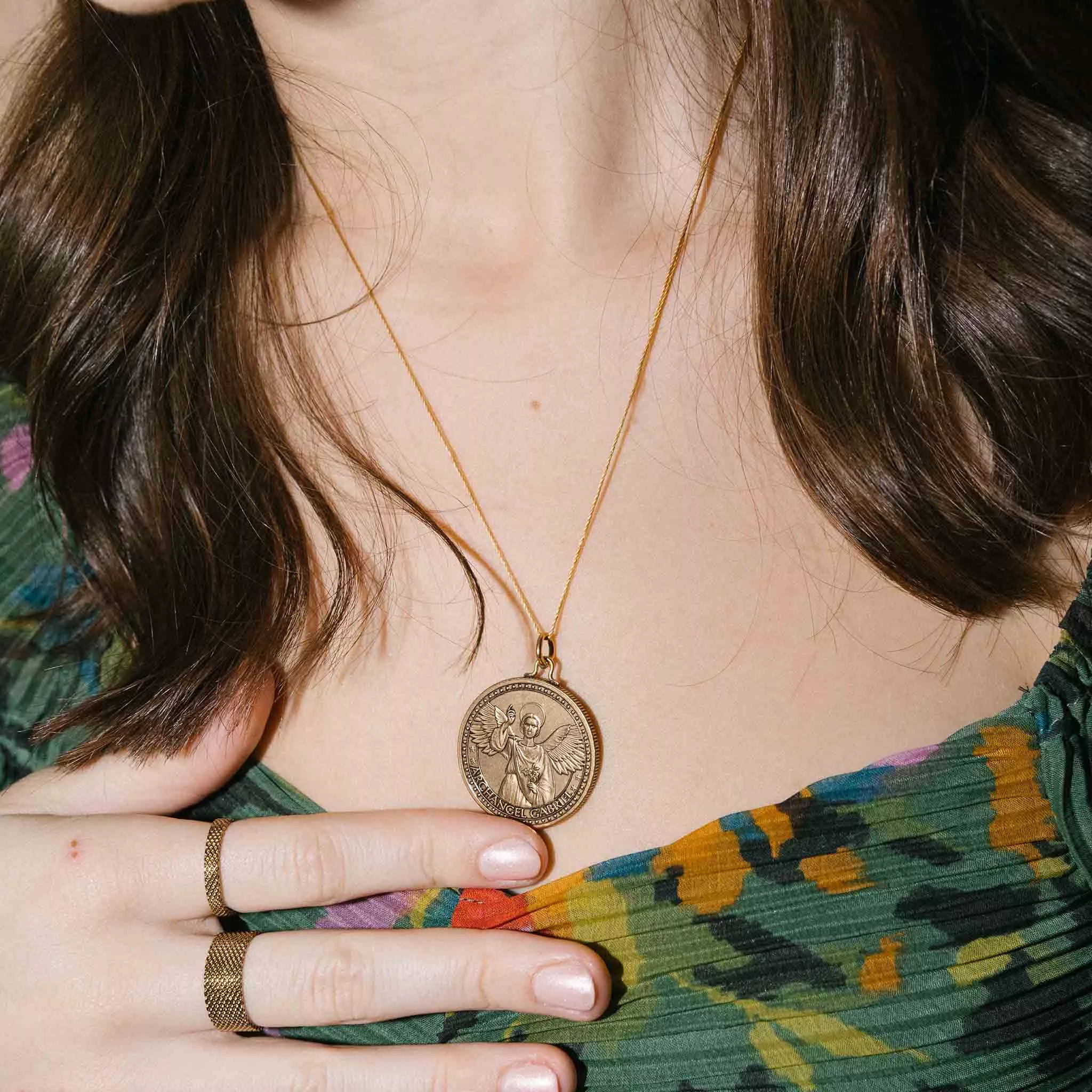 Mother Mary & Archangel Gabriel Guidance Chain Necklace