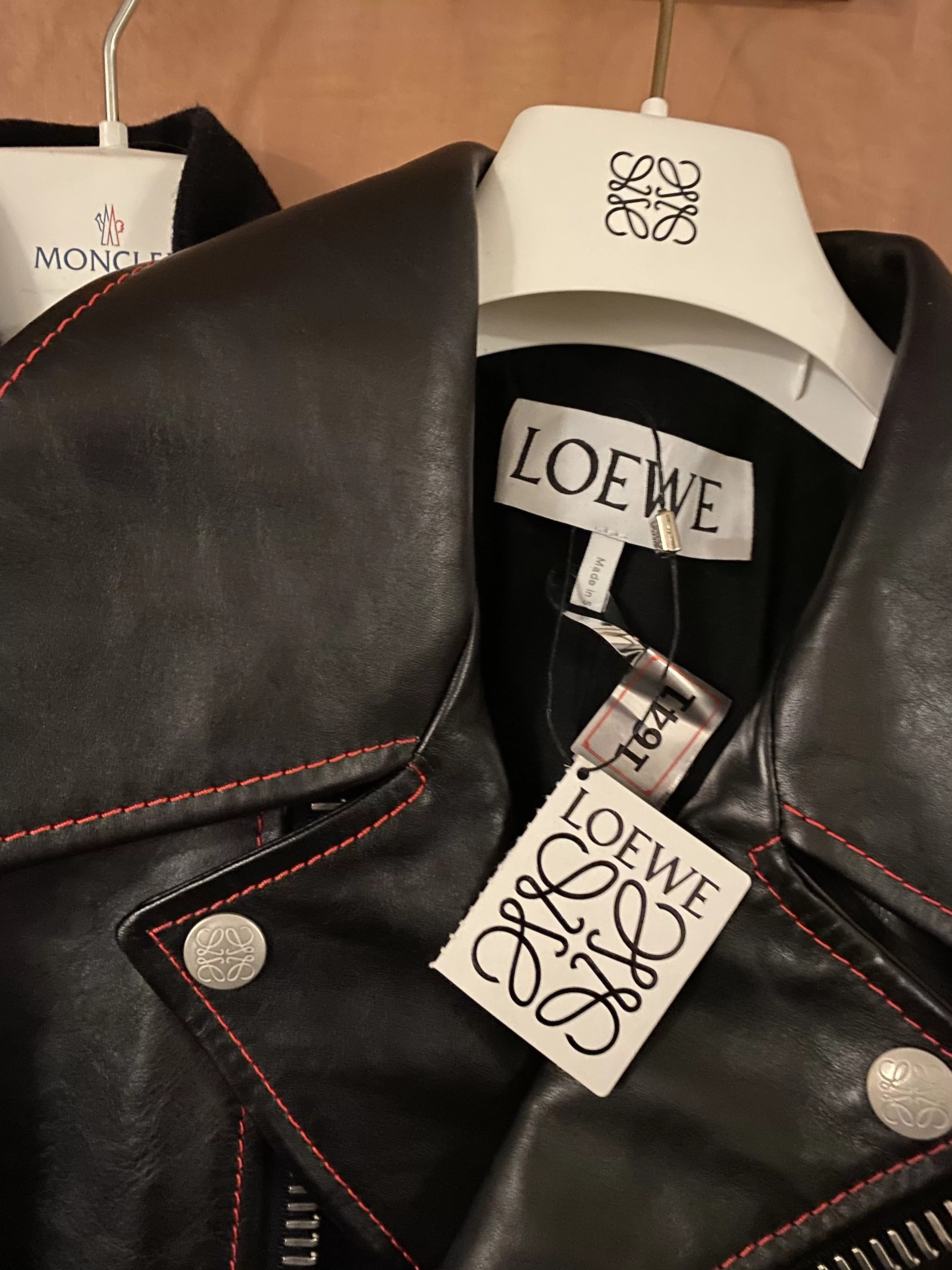 Loewe Leather Jackets Loewe William De Morgan Leather Jacket Black