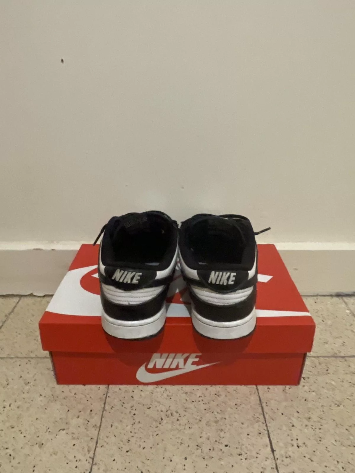 Nike Low Top Sneakers Nike dunk low black white panda used size 7.5 with box