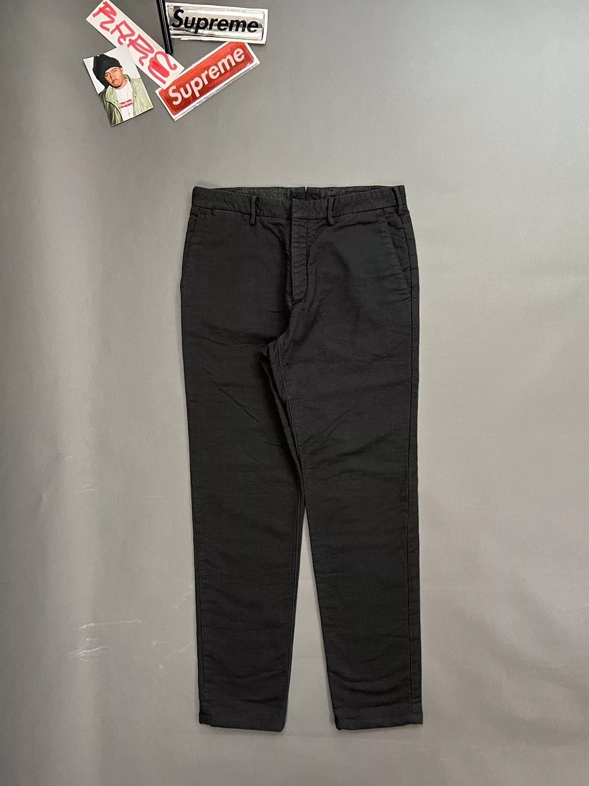 Designer Casual Pants Designer × Rag & Bone Tailored Rare Rag & Bone FULLY Boro Stitched Dress Pants Black Luxury