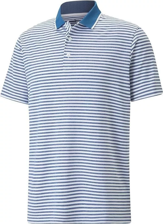 Puma Polos Puma 537447 Mattr Feeder Polo Shirt Lake Blue Stripe ( S )