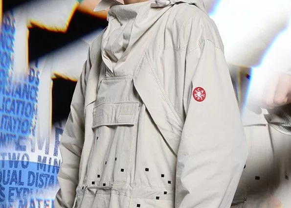 Cav Empt Parkas Cav Empt Pixel Embroidery Pullover Parka White
