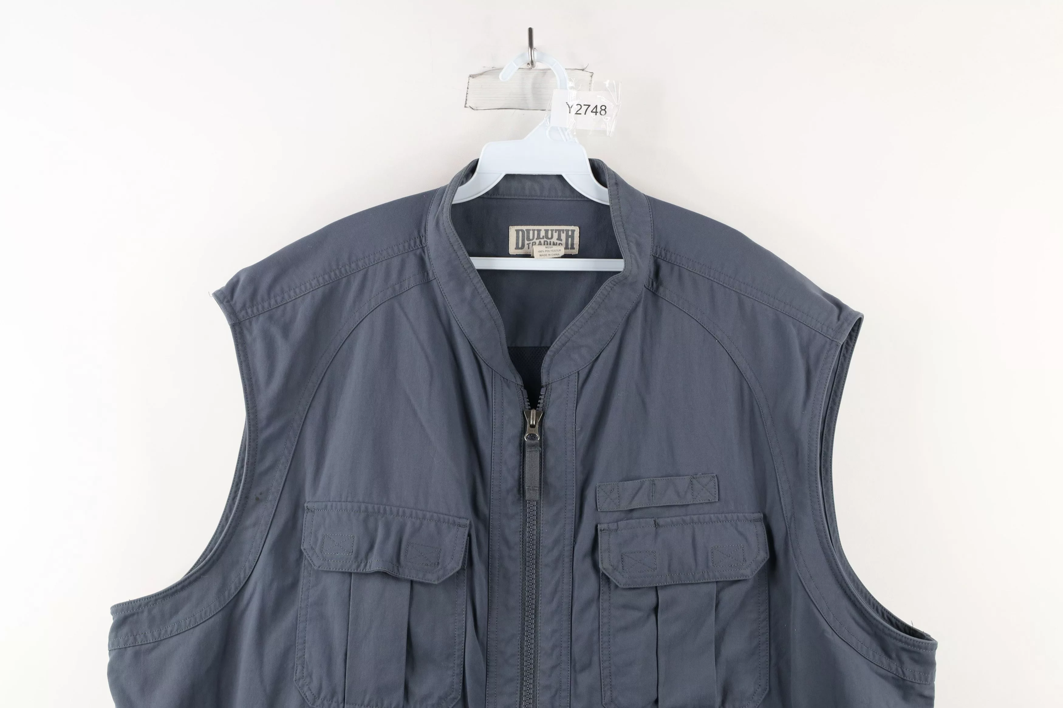 Duluth Trading Company Light Jackets Duluth Trading Company × Vintage Duluth Trading Co On the Fly Full Zip Vest Jacket Steel Blue