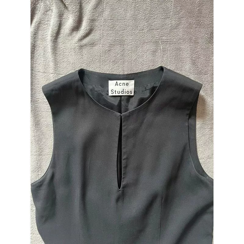 Acne Studios Maxi Dresses Acne Studios × Designer Acne Studios Sandie Flu Cady AW15 Dress Black Vintage